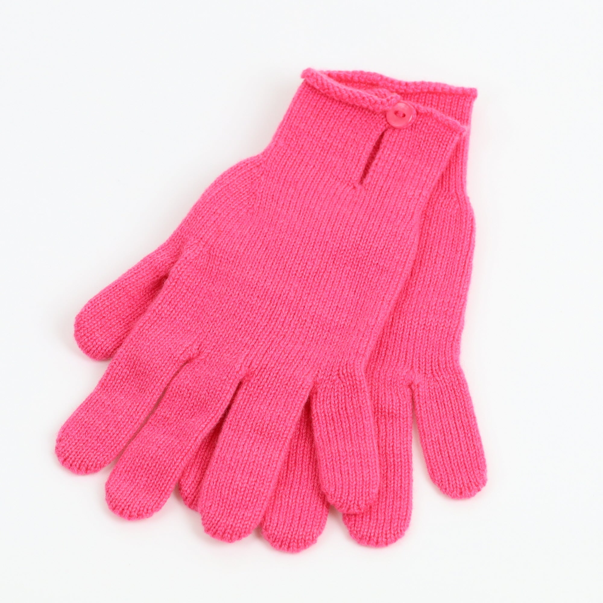 Brand New Scottish Lupin Pink Buttoned Cashmere Gloves