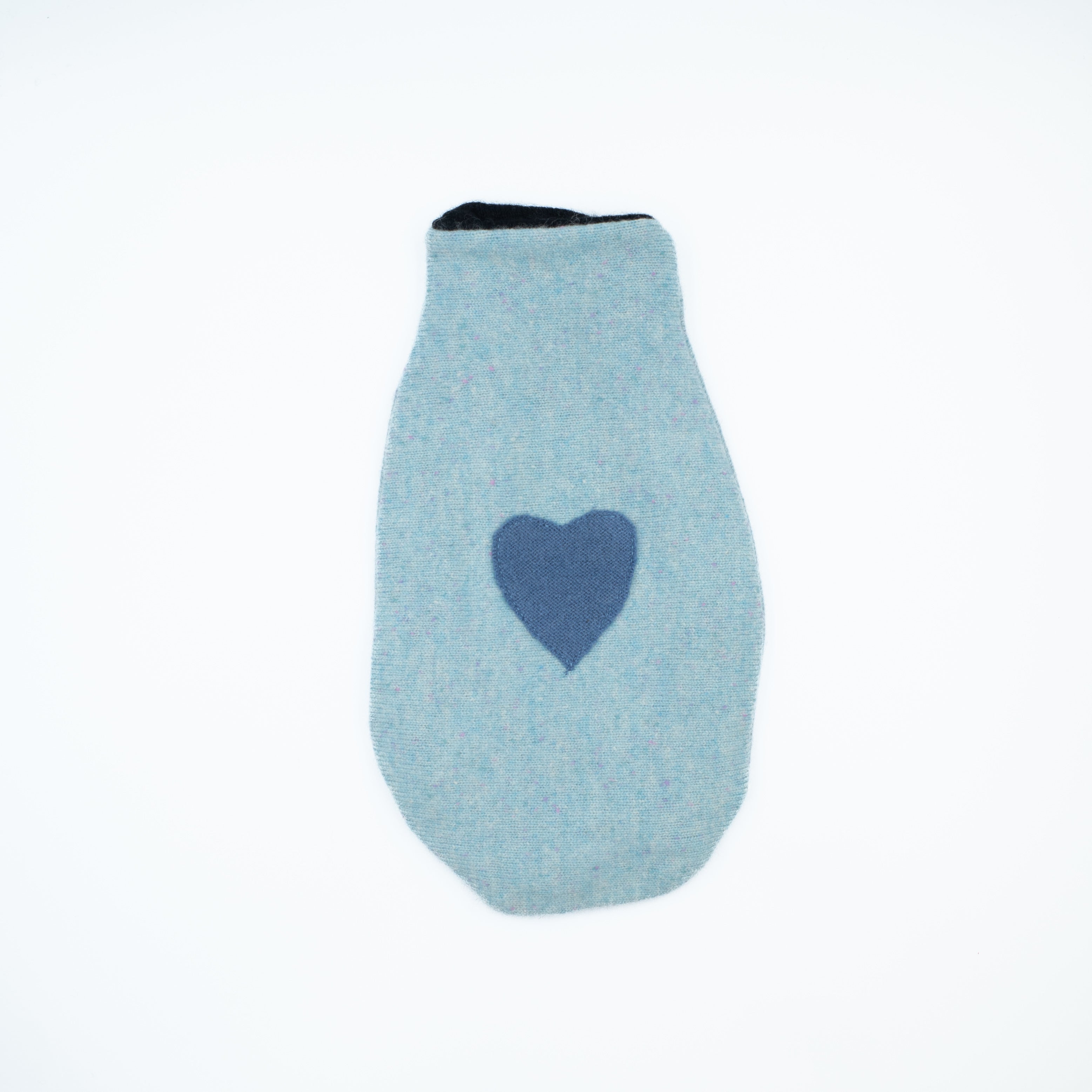 Aqua Blue Marl Cashmere Small Hot Water Bottle