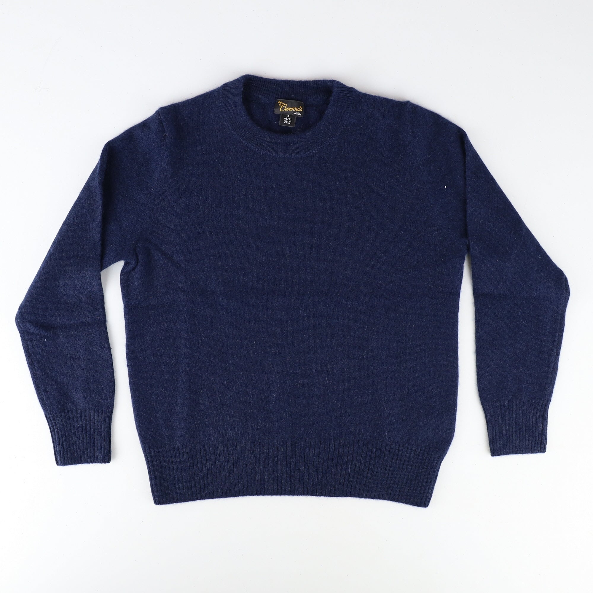 Children’s Navy Cashmere Crew Neck Jumper Age 6-7