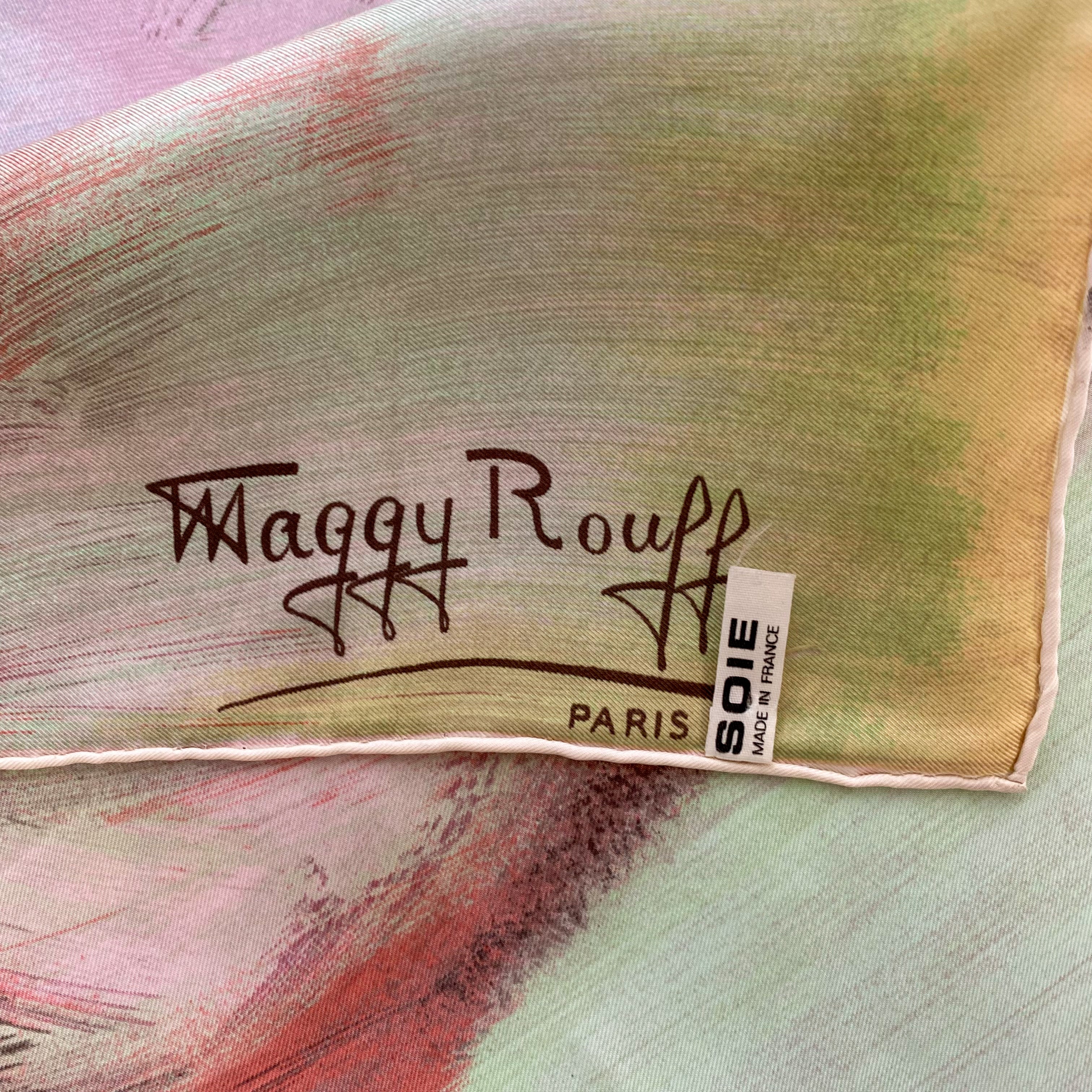 Unworn Maggy Rouff Vintage Silk Scarf