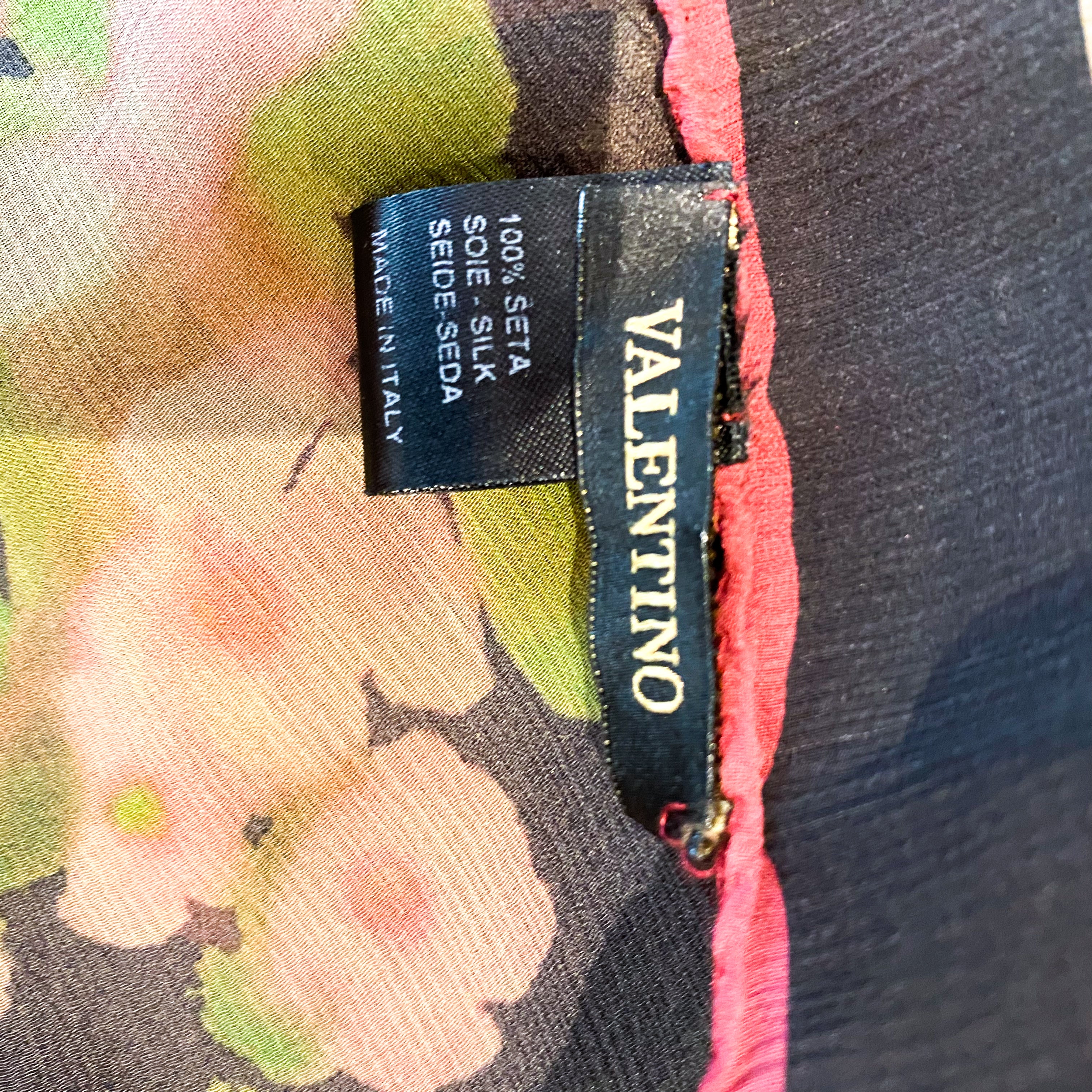 Valentino Floral Designer Silk Scarf