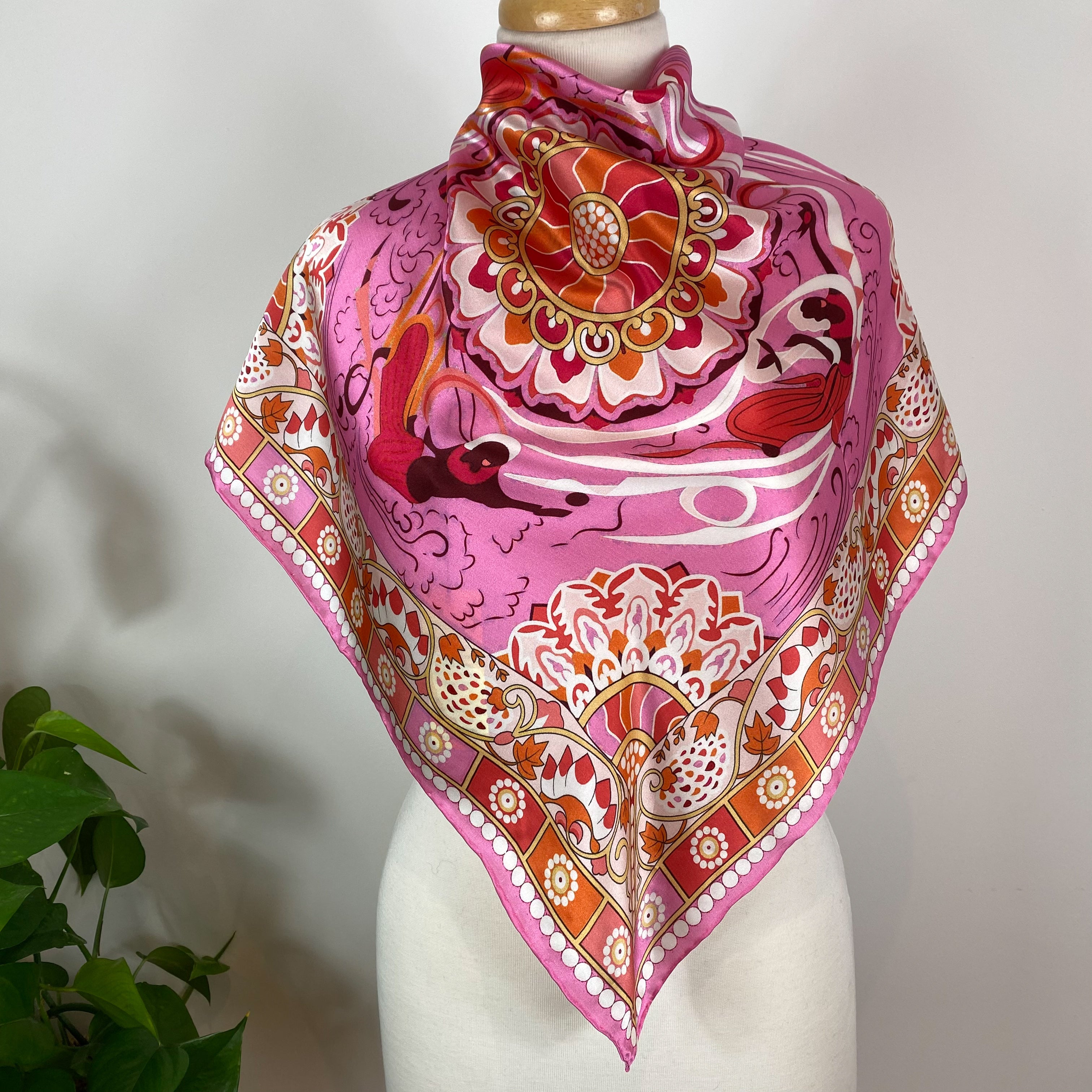 Brand New Modern Satin Silk Scarf