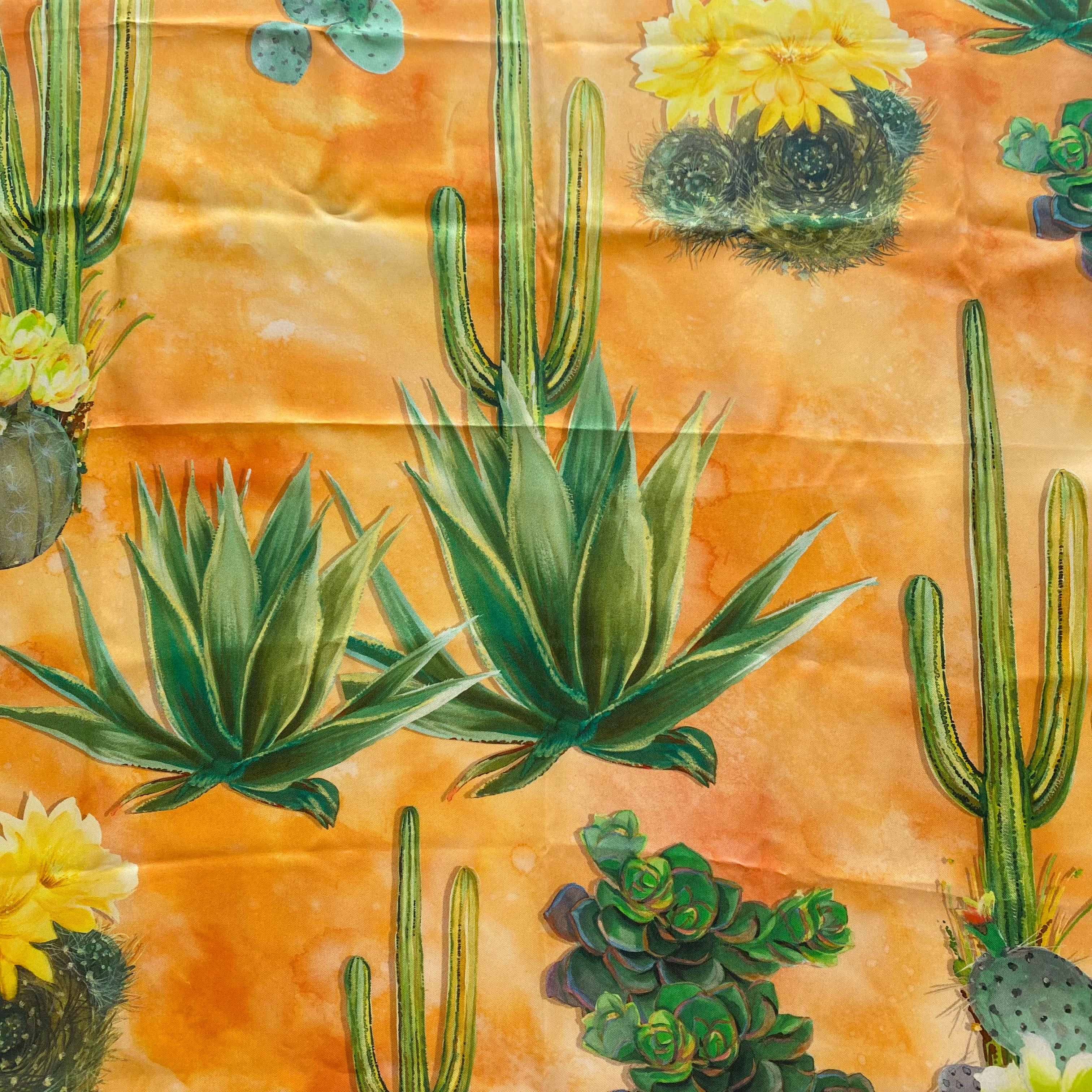 Unworn Mantero Cactus Silk Scarf