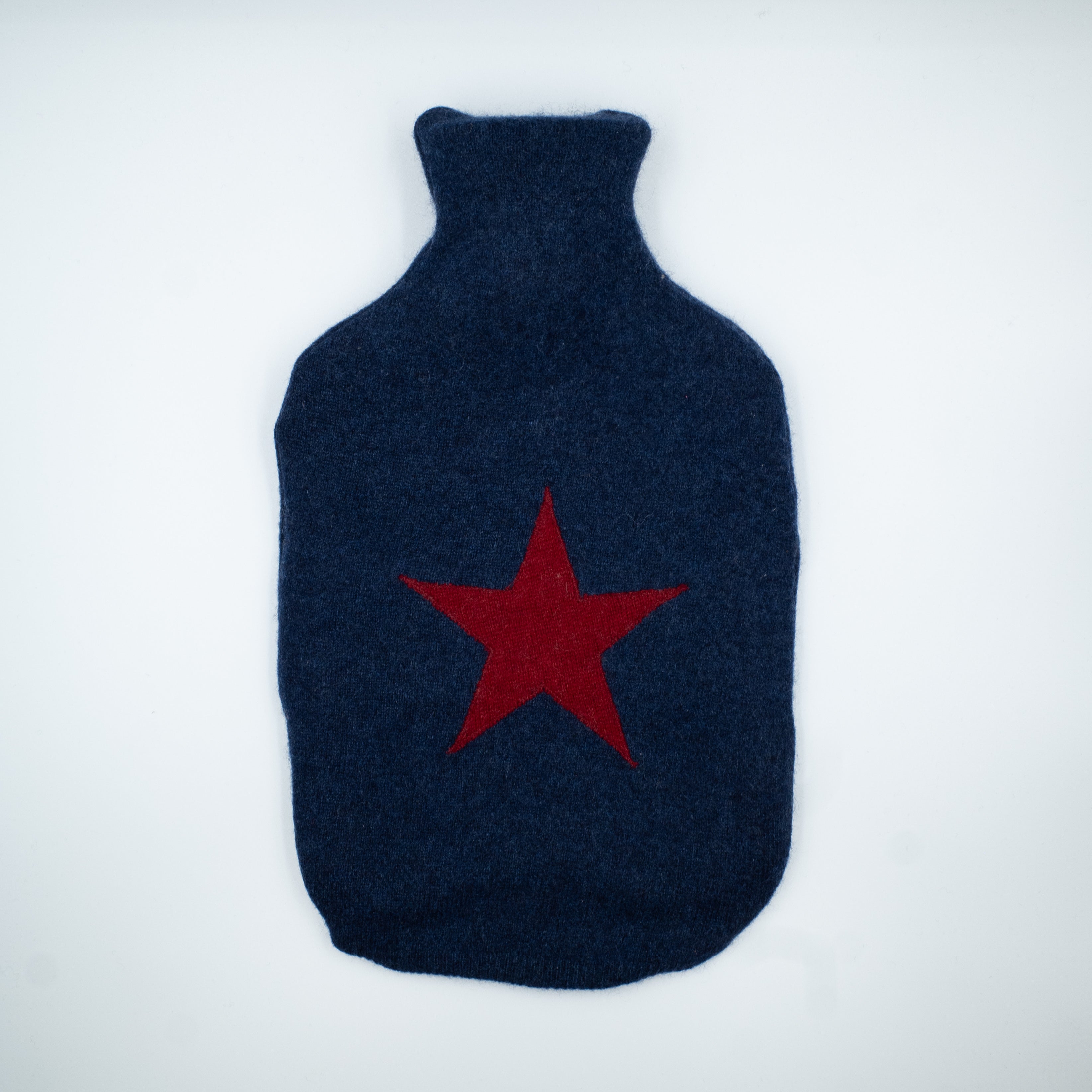 Navy Blue Large Cashmere Hot Water Bottle