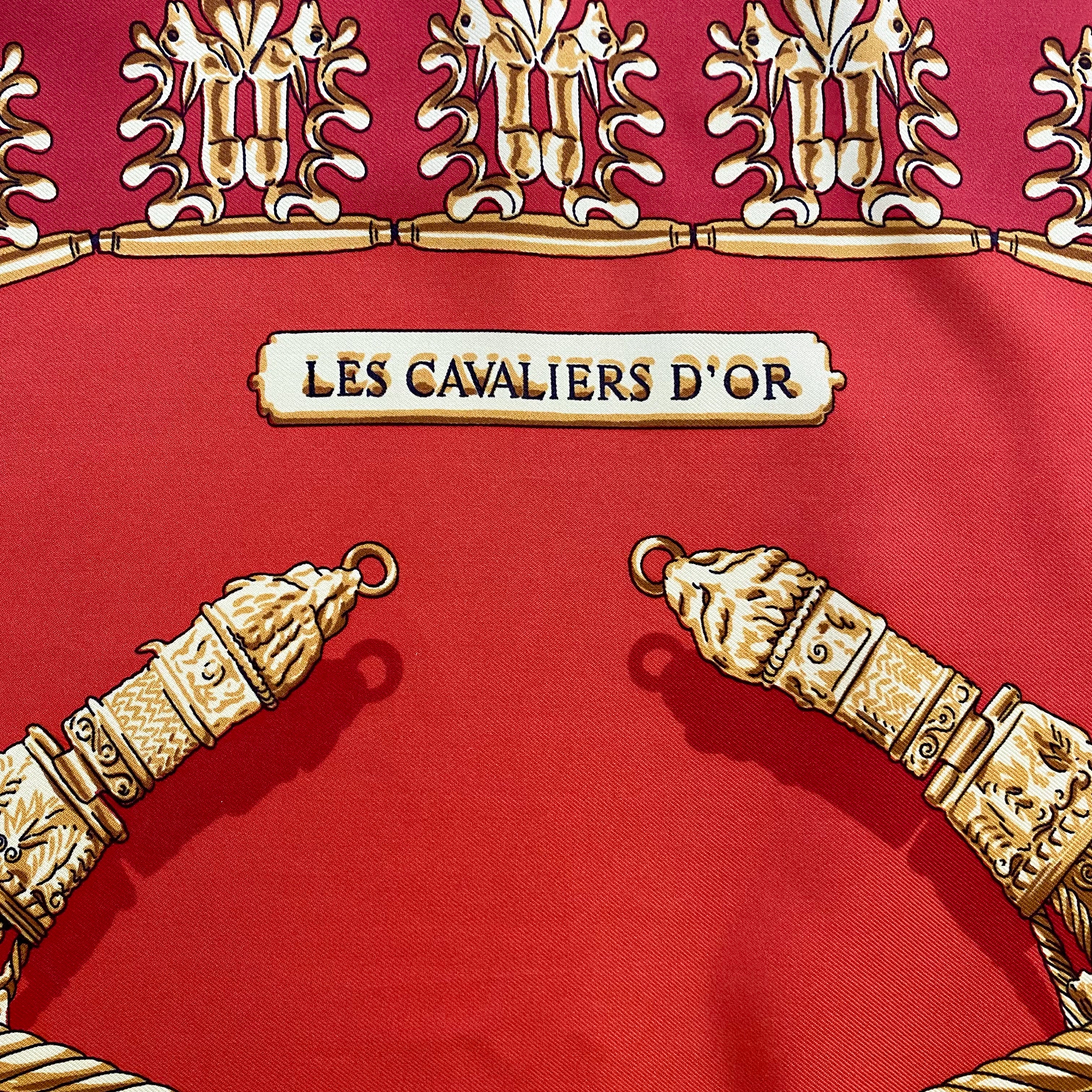 Boxed Hermès Les Cavaliers D’or Silk Scarf