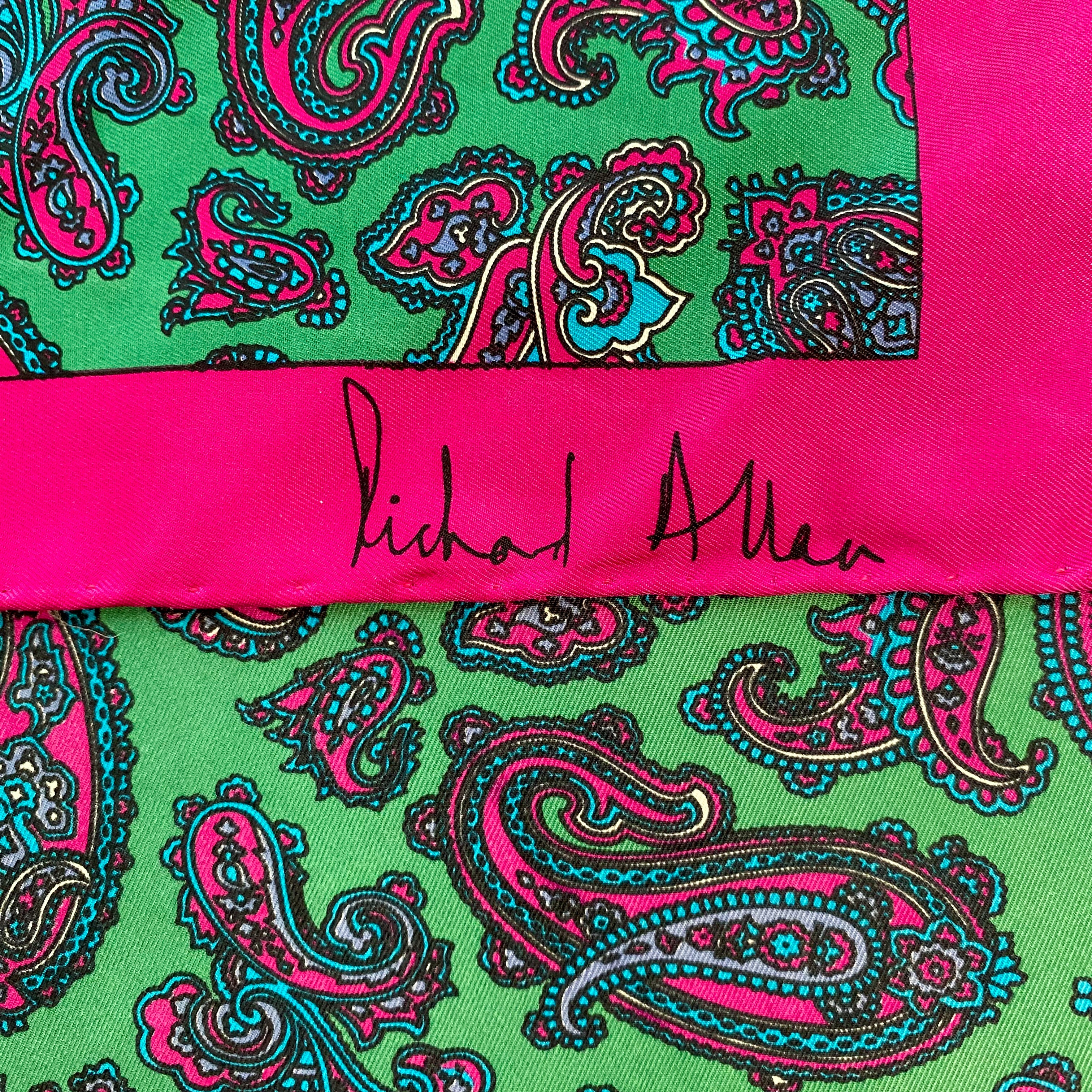 1970’s Richard Allan Paisley Silk Scarf