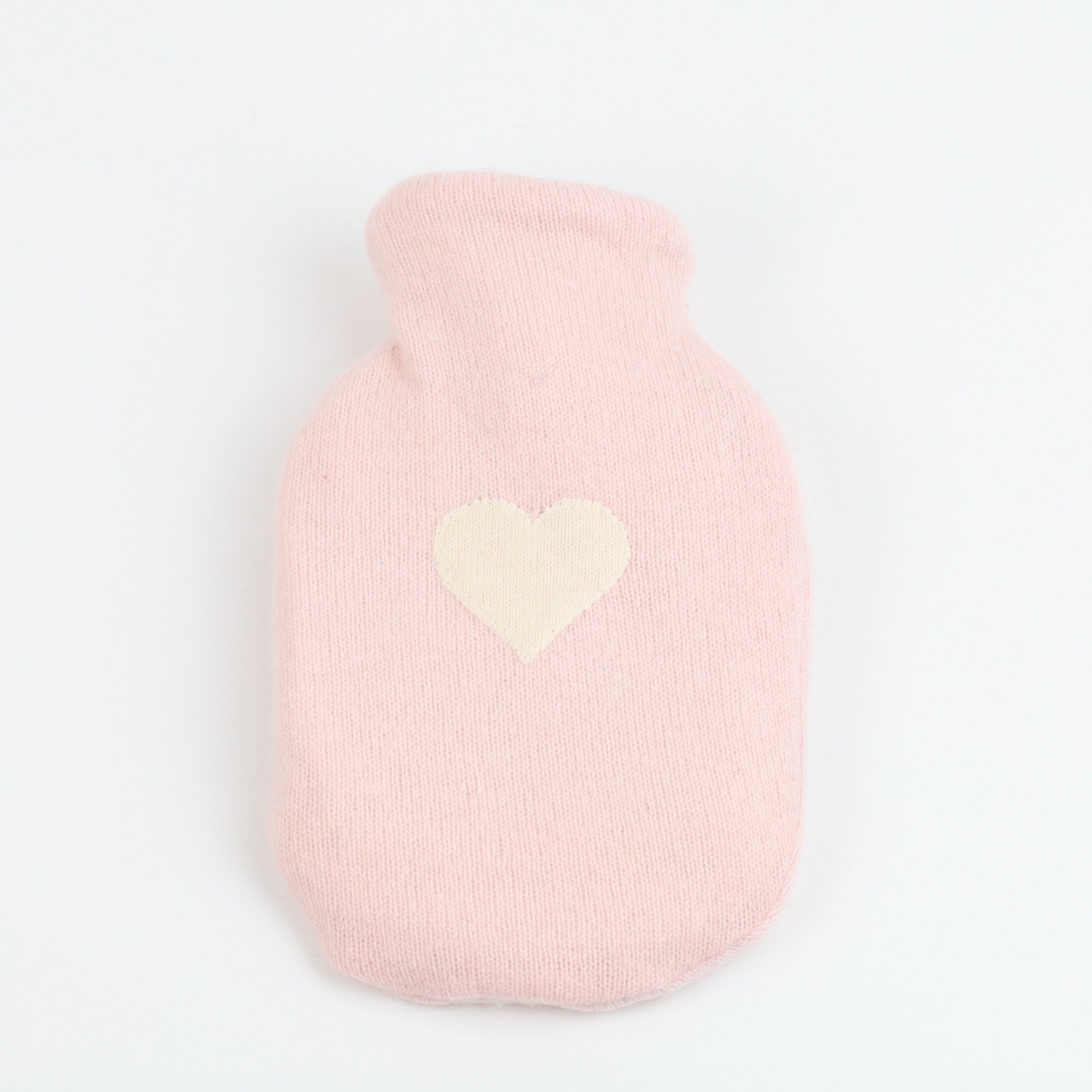 Ice Pink and Cream Small Cashmere Hot Water Bottle