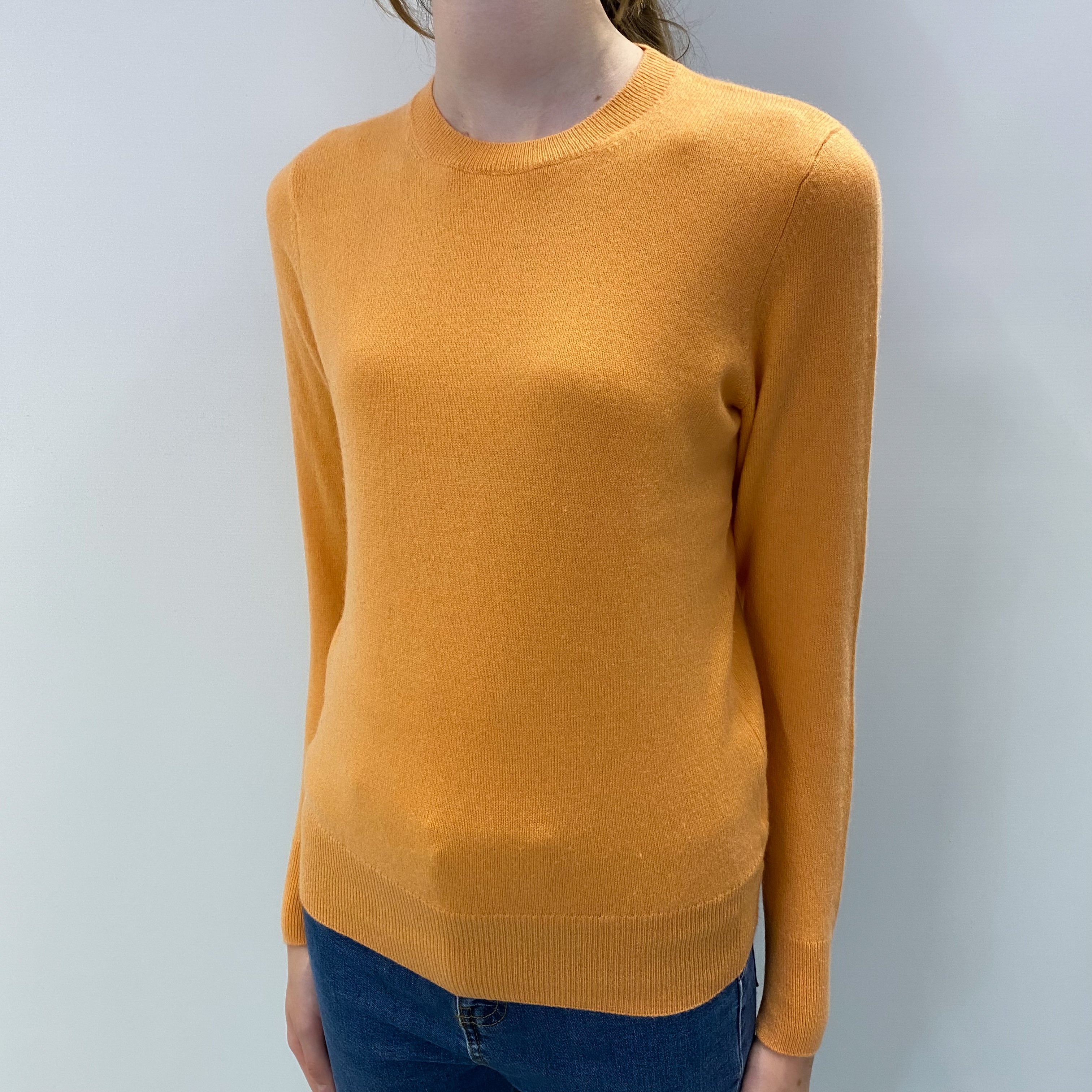 Crab Orange Cashmere Crew Neck Jumper Extra Small