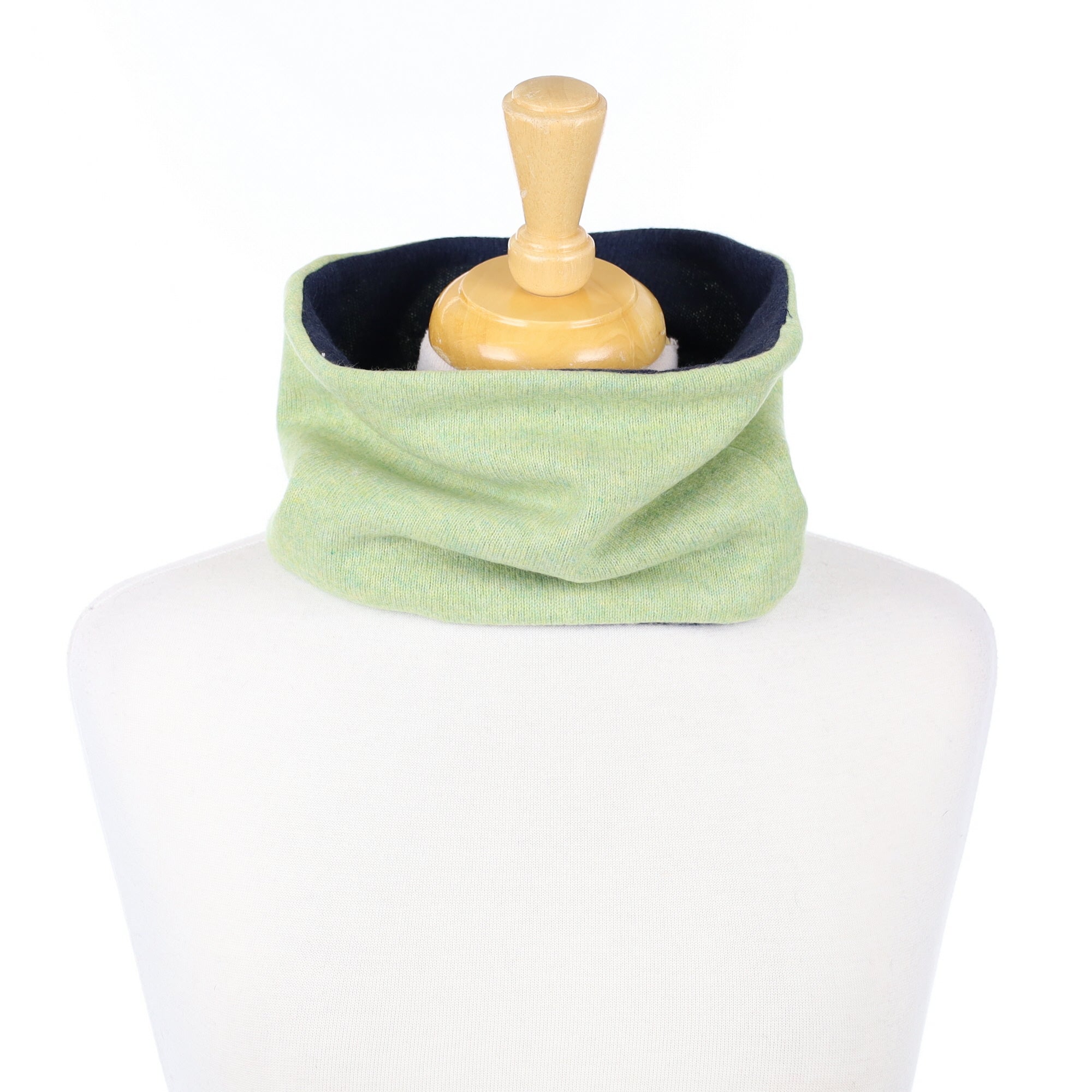 Chartreuse and Navy Neck Warmer