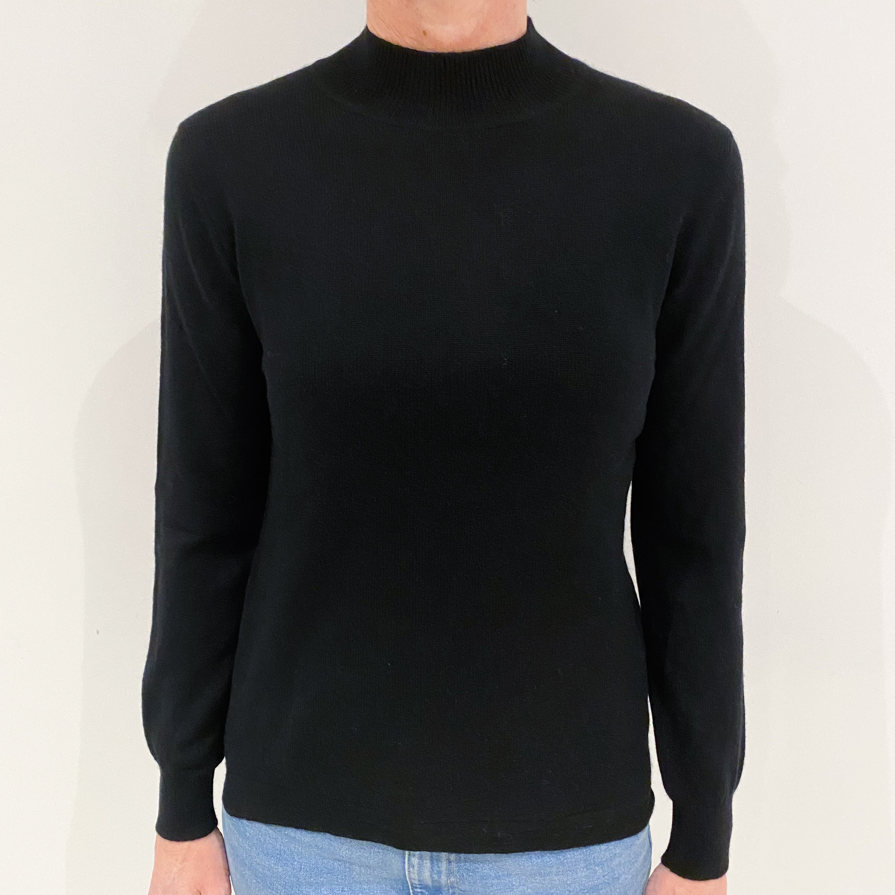 Black Cashmere Turtle Neck Jumper Small