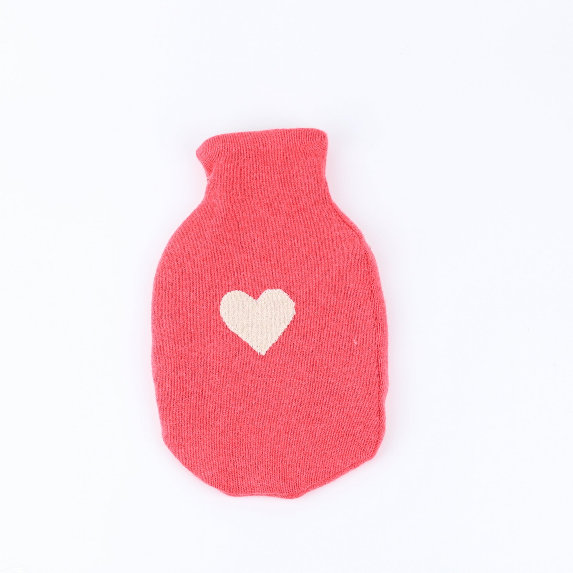 Berry Pink and Cream Cashmere Small Hot Water Bottled