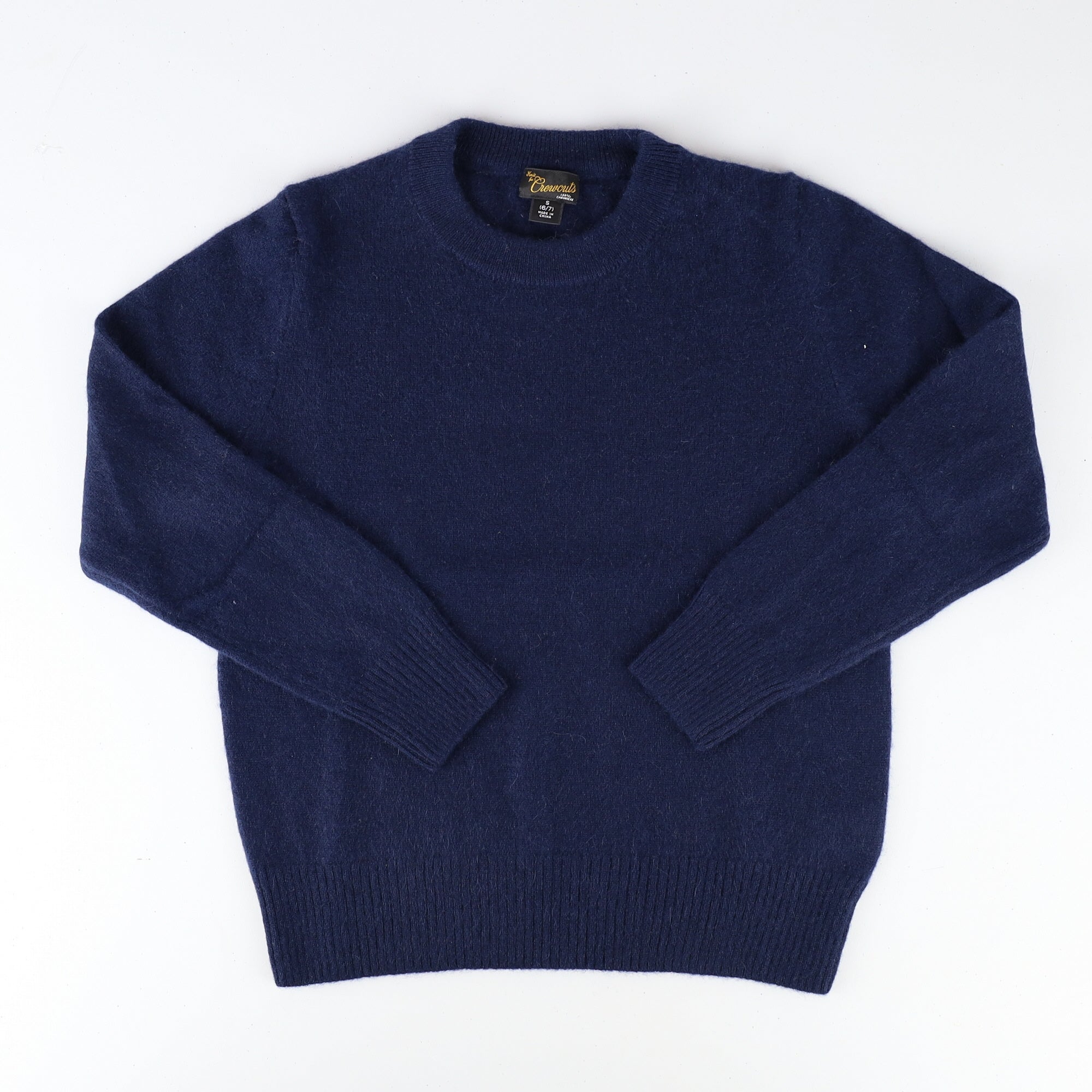 Children’s Navy Cashmere Crew Neck Jumper Age 6-7