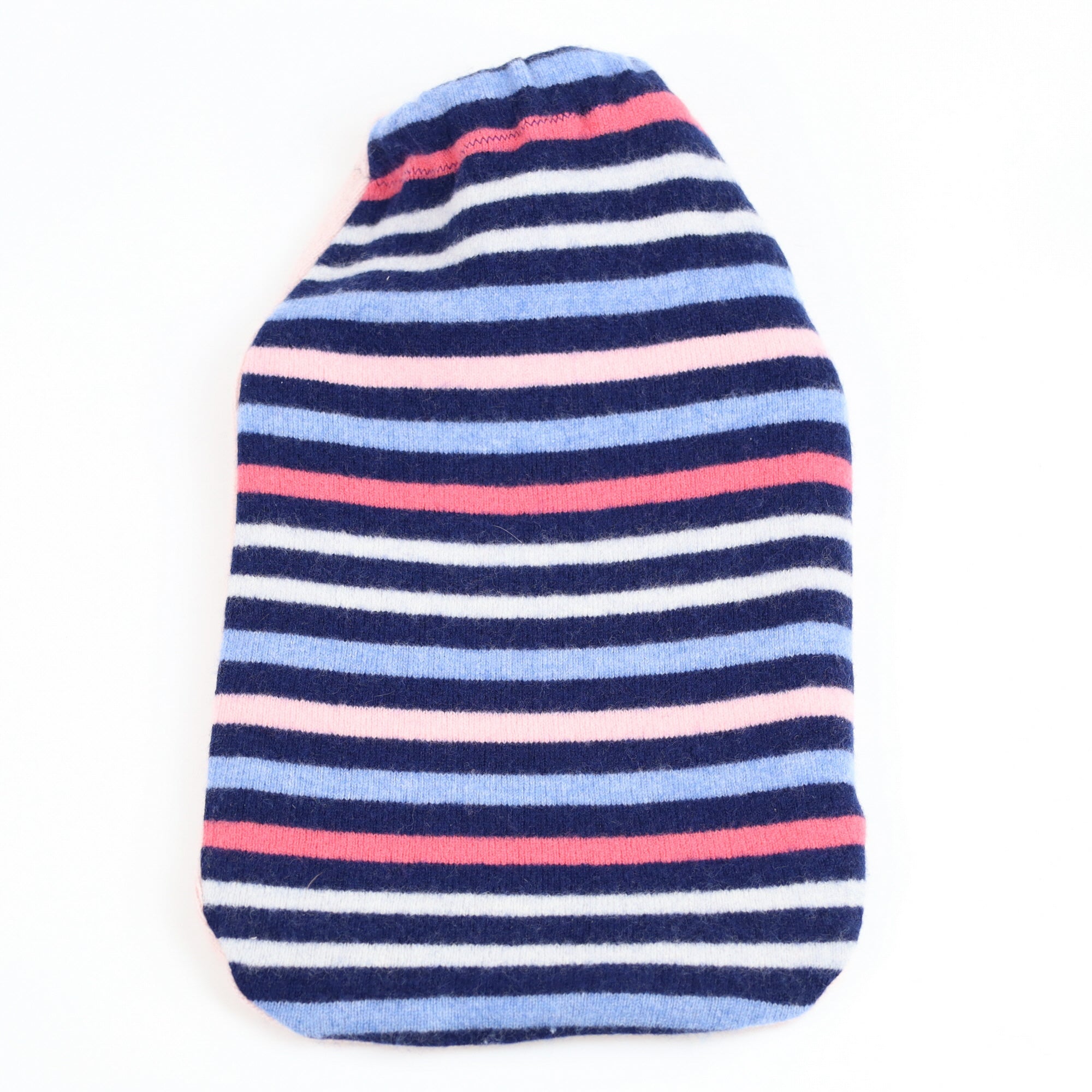 Blue and Pink Stripe Large Cashmere Hot Water Bottle