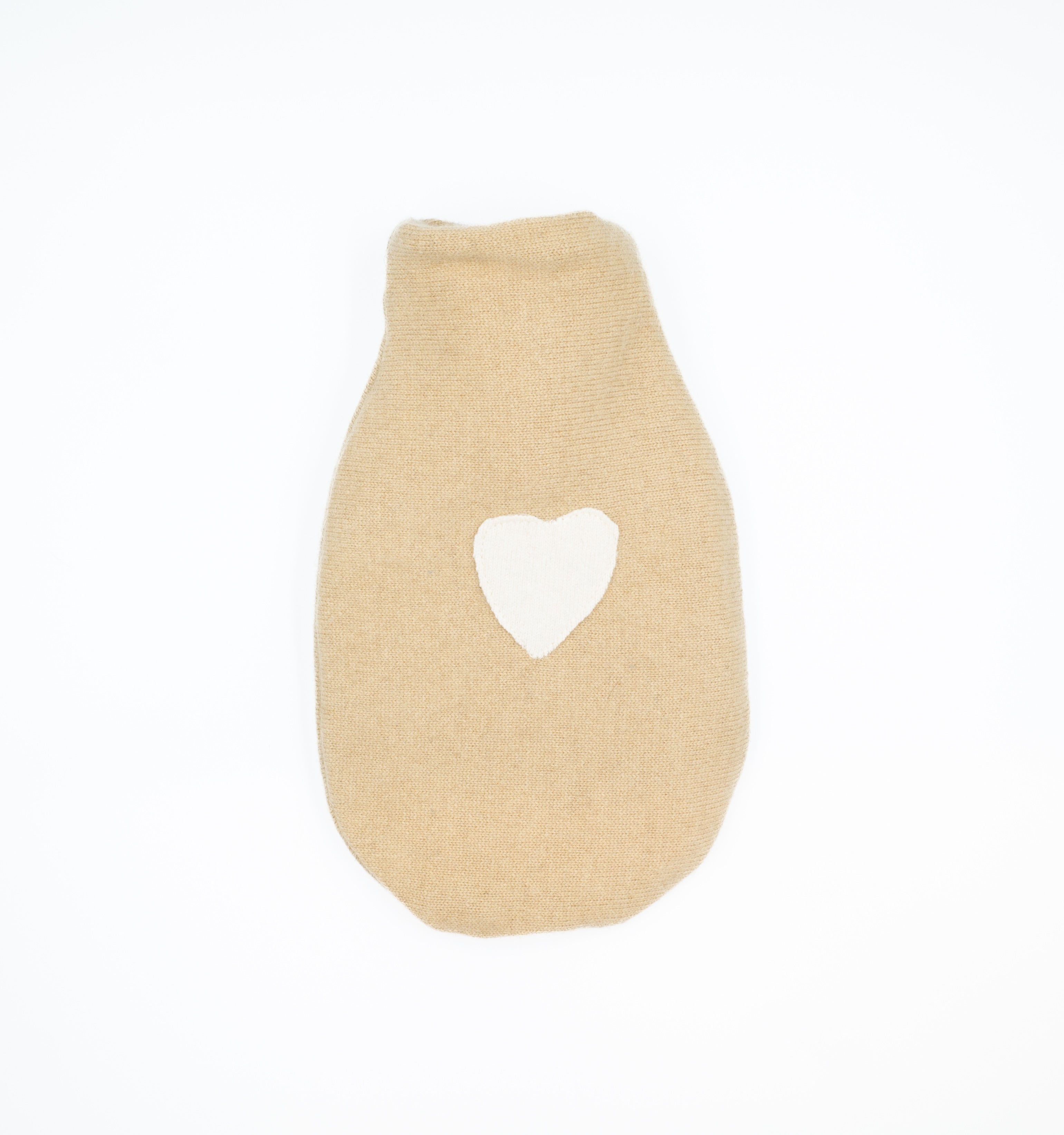 Camel and Cream Cashmere Small Hot Water Bottle