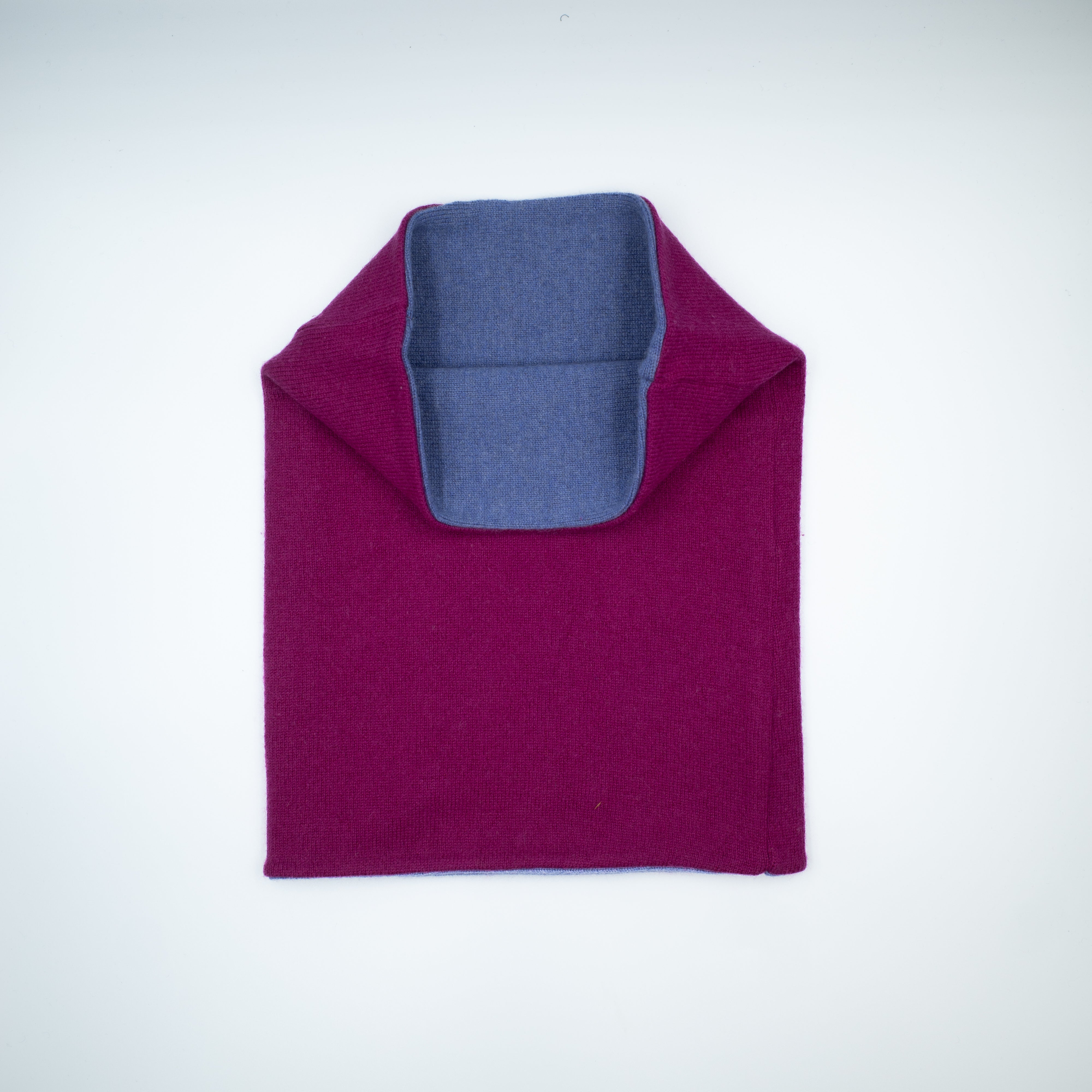 Fuchsia Pink and Bluebell Purple Luxury Double Layered Snood