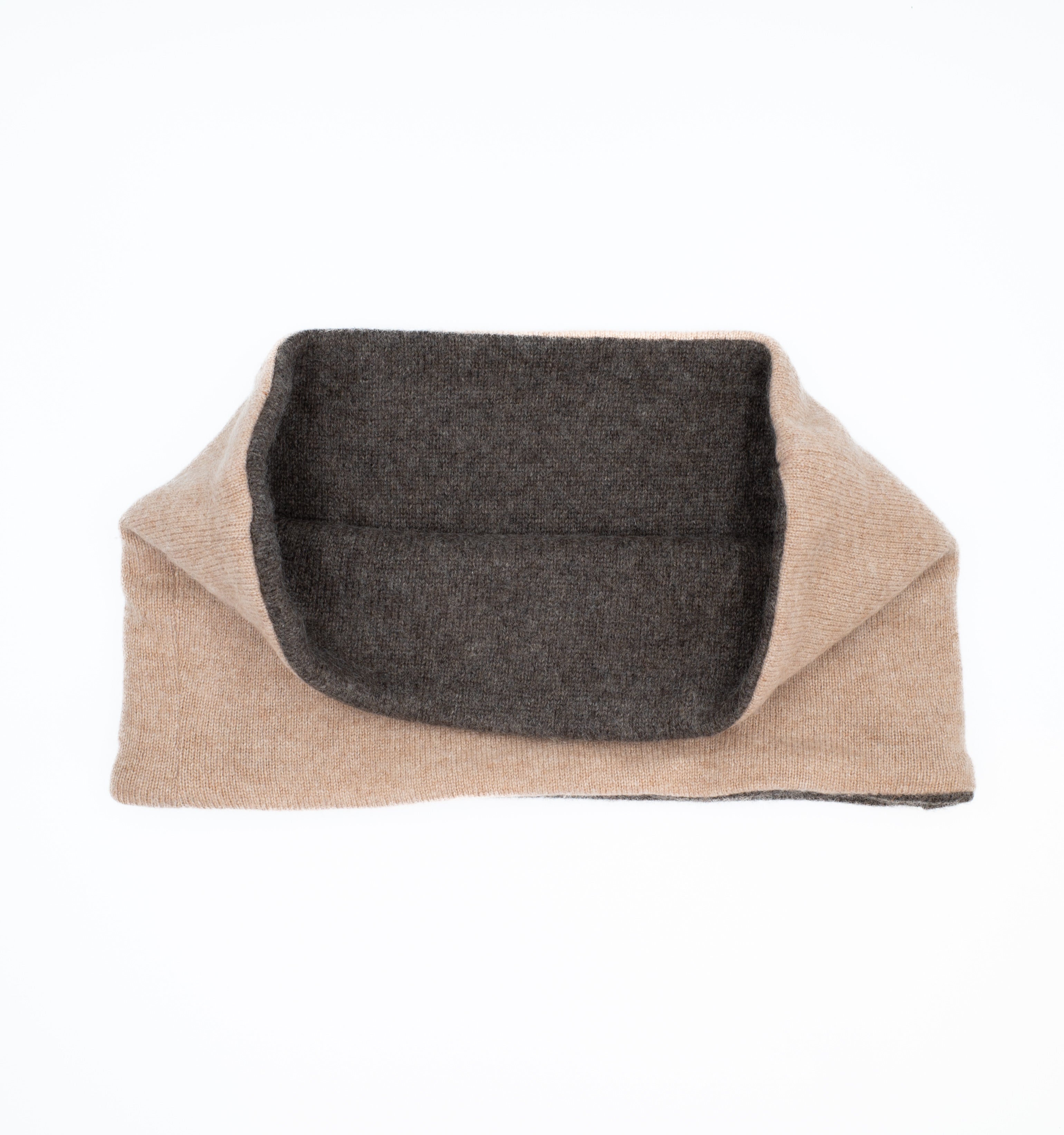 Buff Beige and Brown Neck Warmer