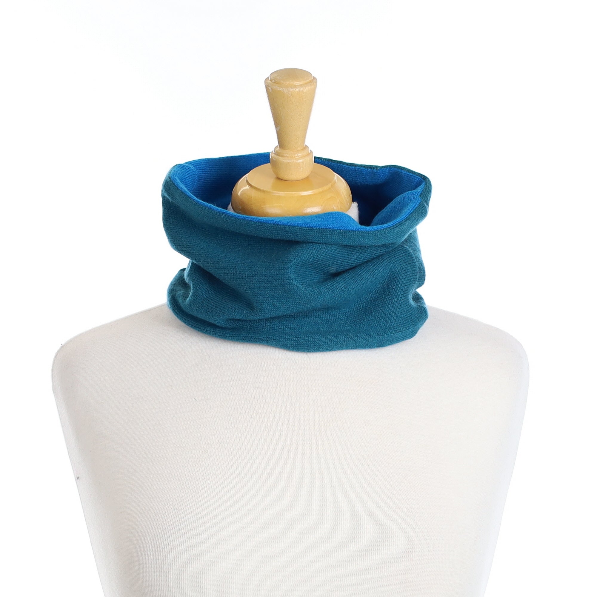 Teal and Peacock Blue Neck Warmer