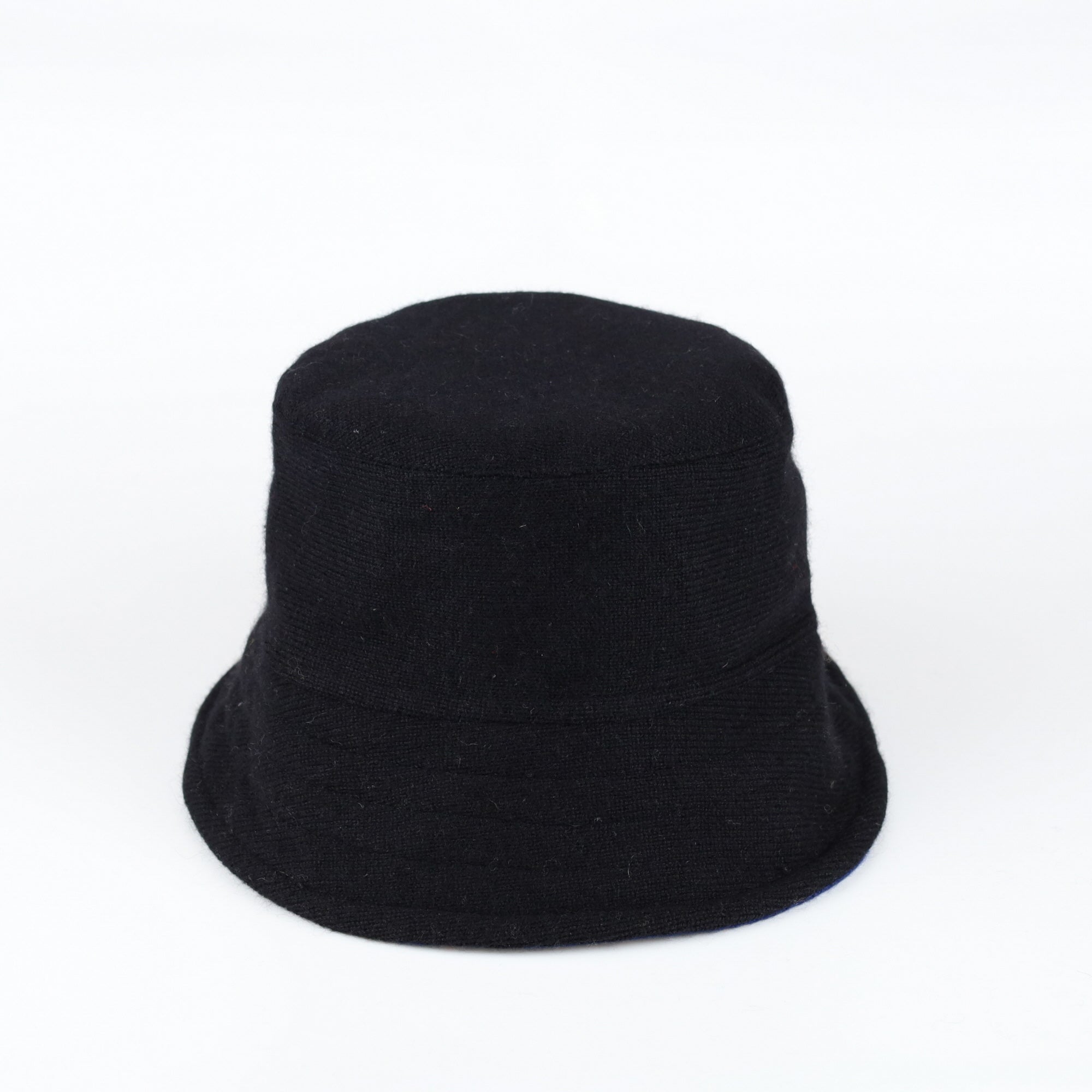 Black Reversible Cashmere Bucket Hat Small