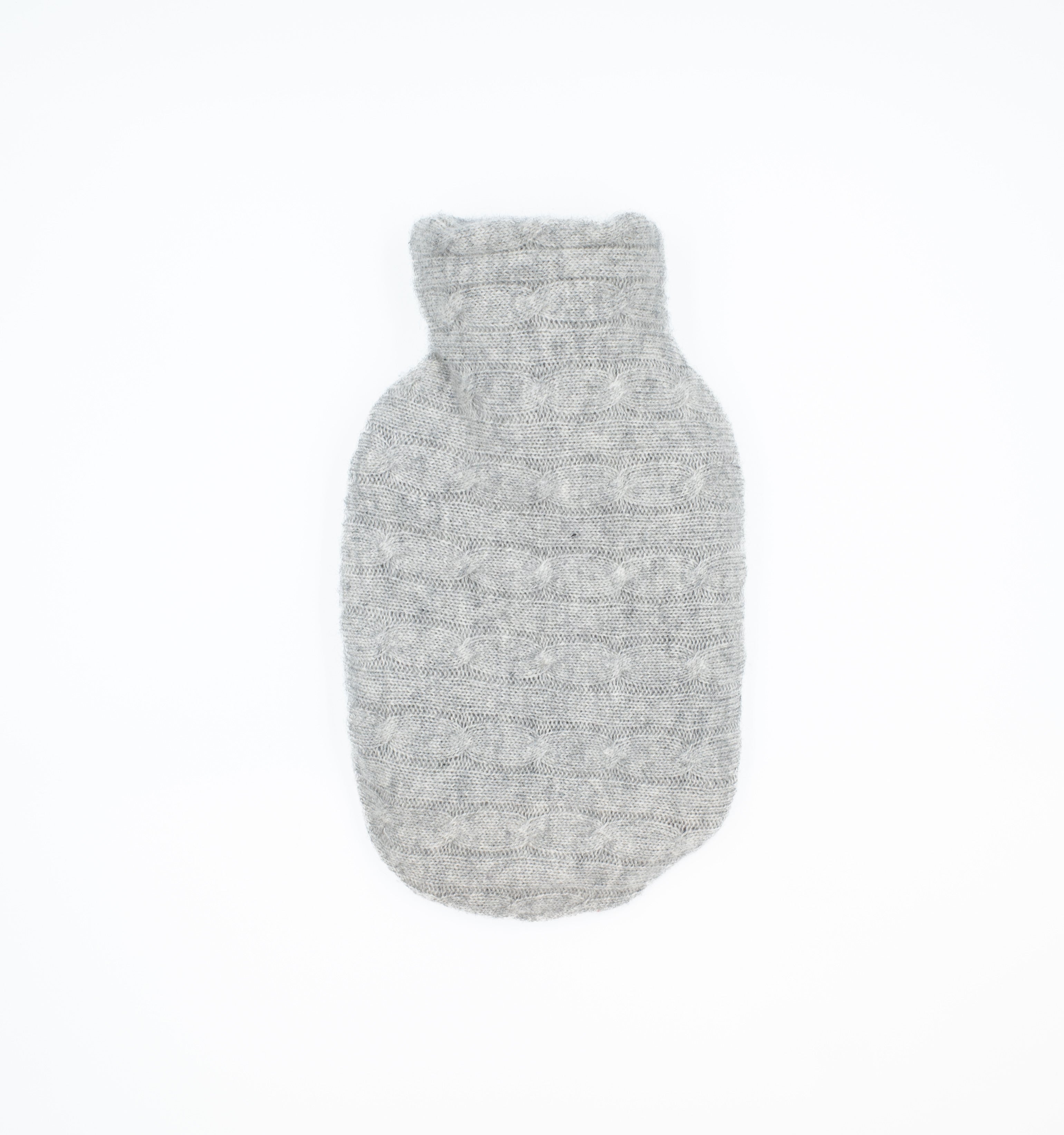 Smoke Grey Cable Cashmere Small Hot Water Bottle