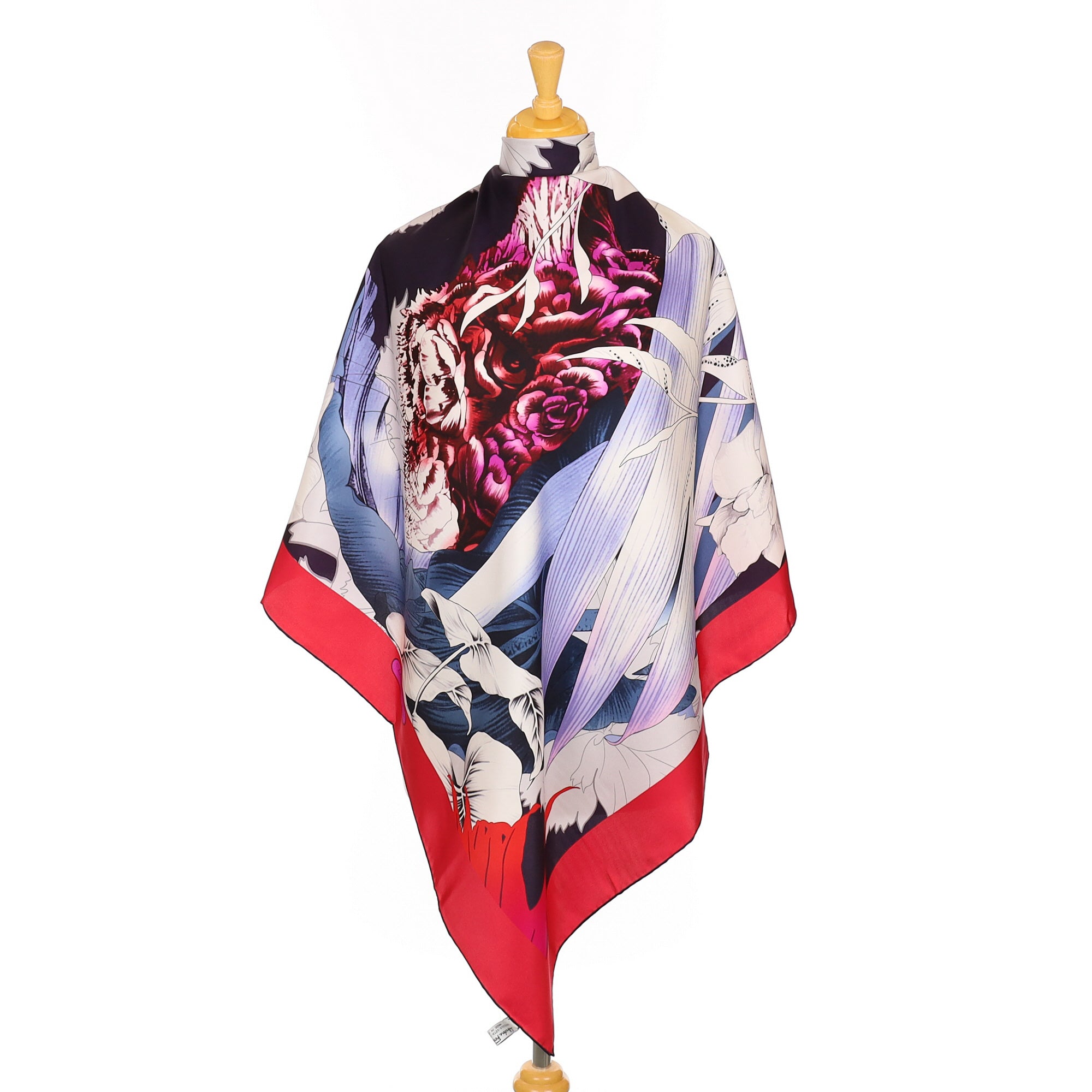 Immaculate Salvatore Ferrragamo Abstract Floral Silk Scarf