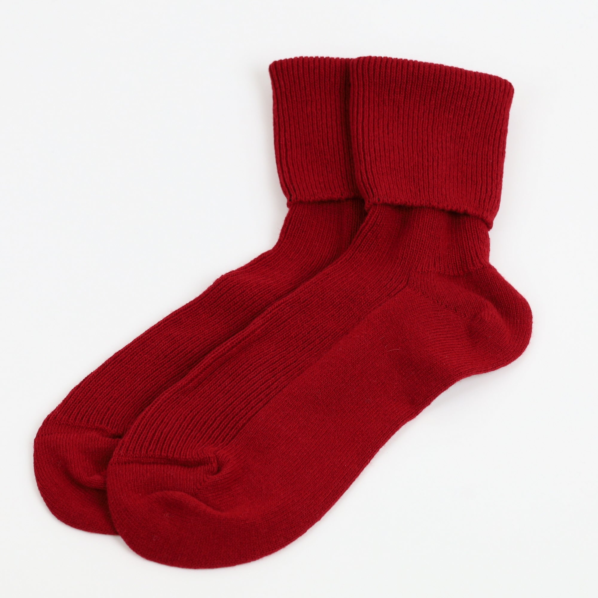 Brand New Scottish Burgundy Red Ladies Cashmere Every Day Socks