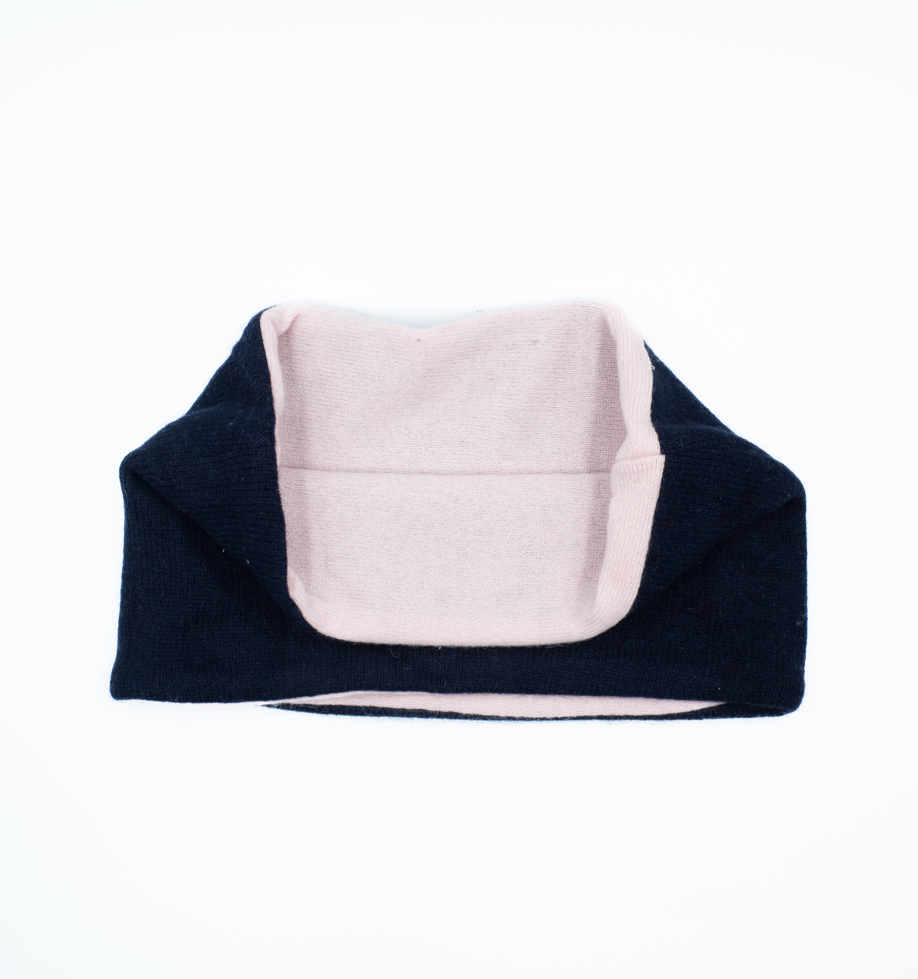 Navy and Baby Pink Neck Warmer