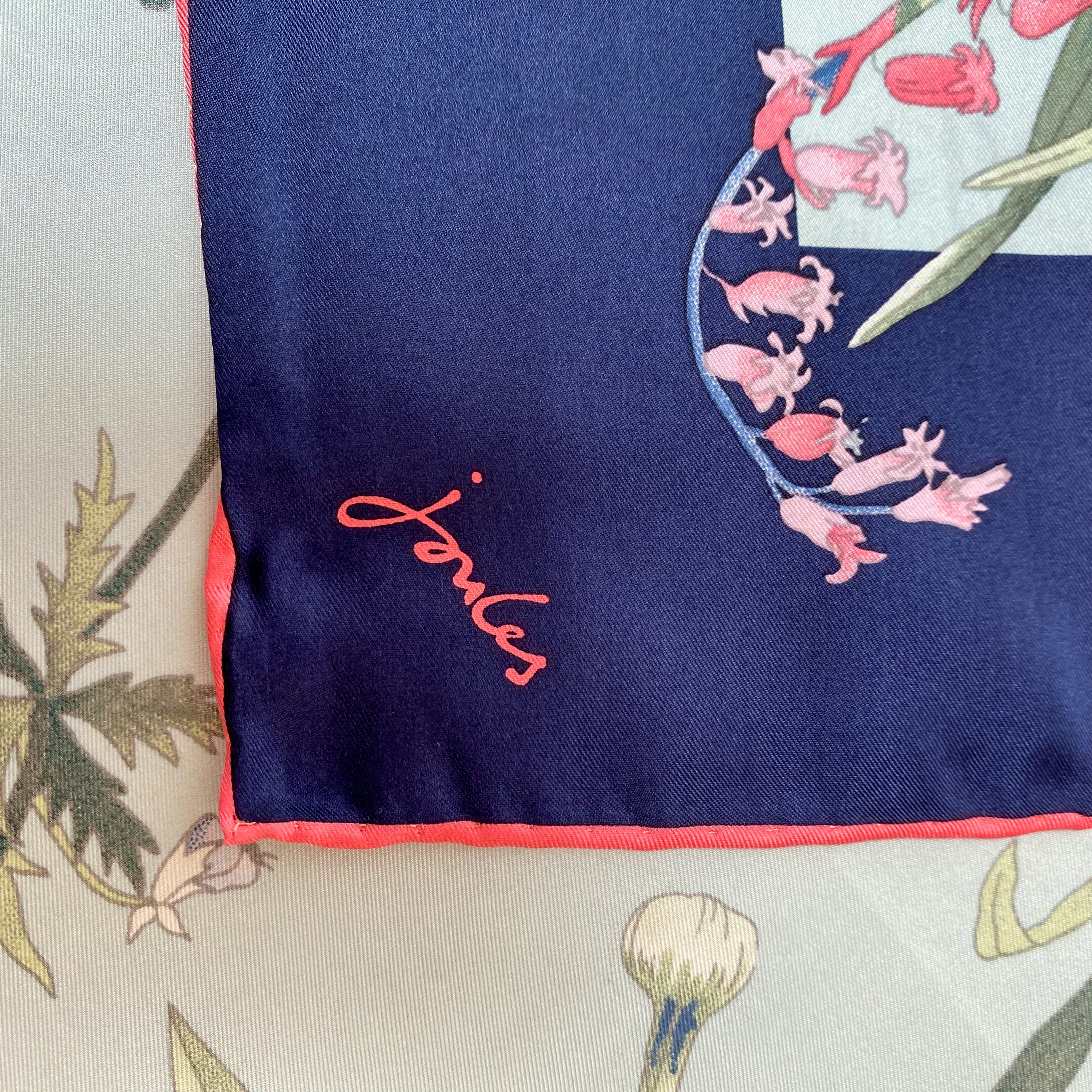 Joules Floral Silk Scarf