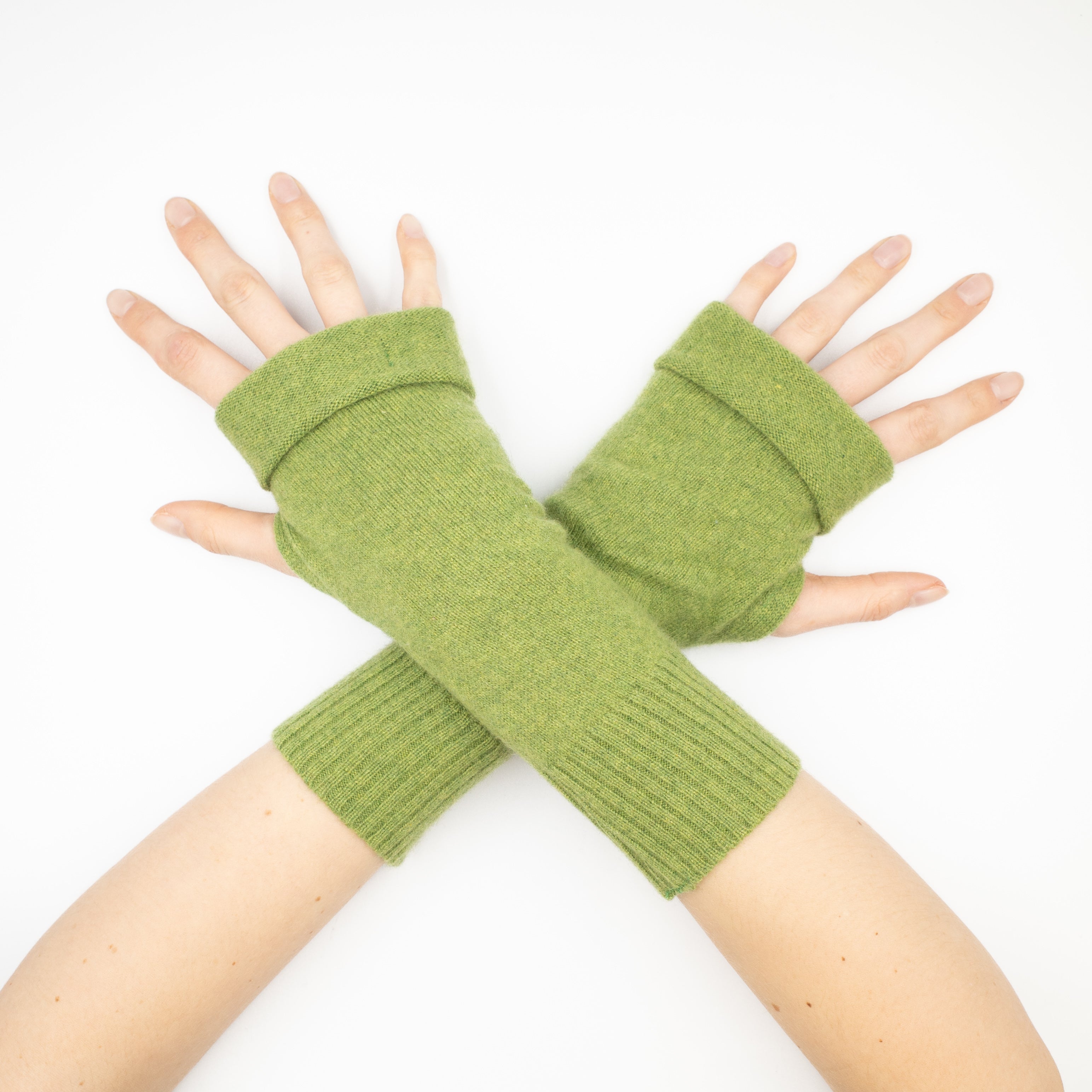 Pickle Green Fingerless Gloves