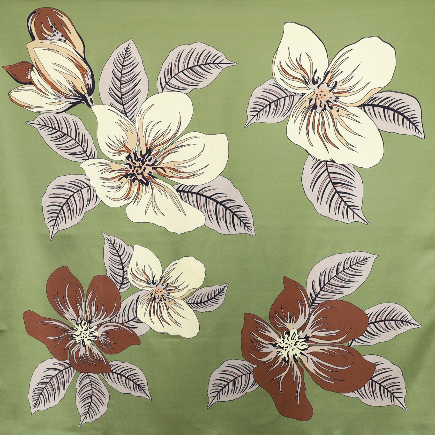 Brand New Flora Silk Scarf