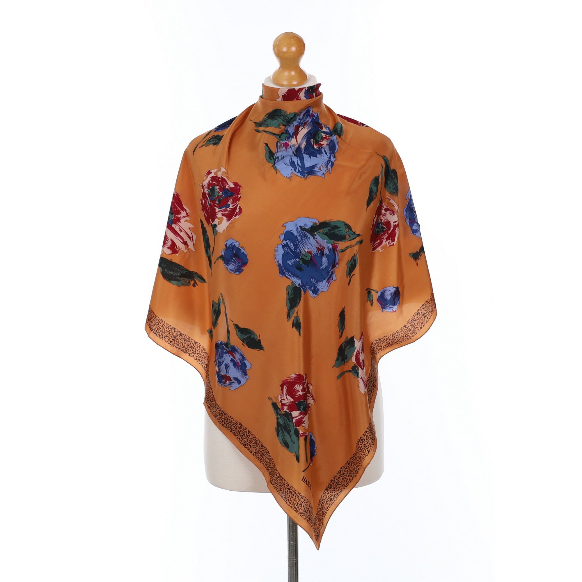 Hanae Mori Floral Vintage Silk Scarf