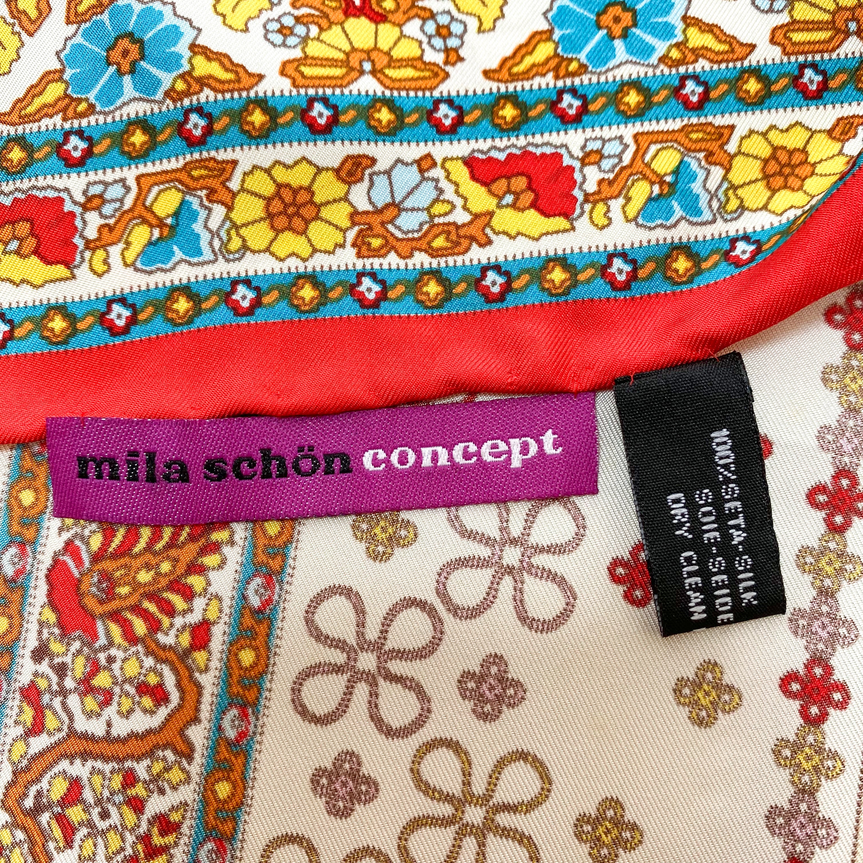 Mila Schön Paisley Silk Scarf