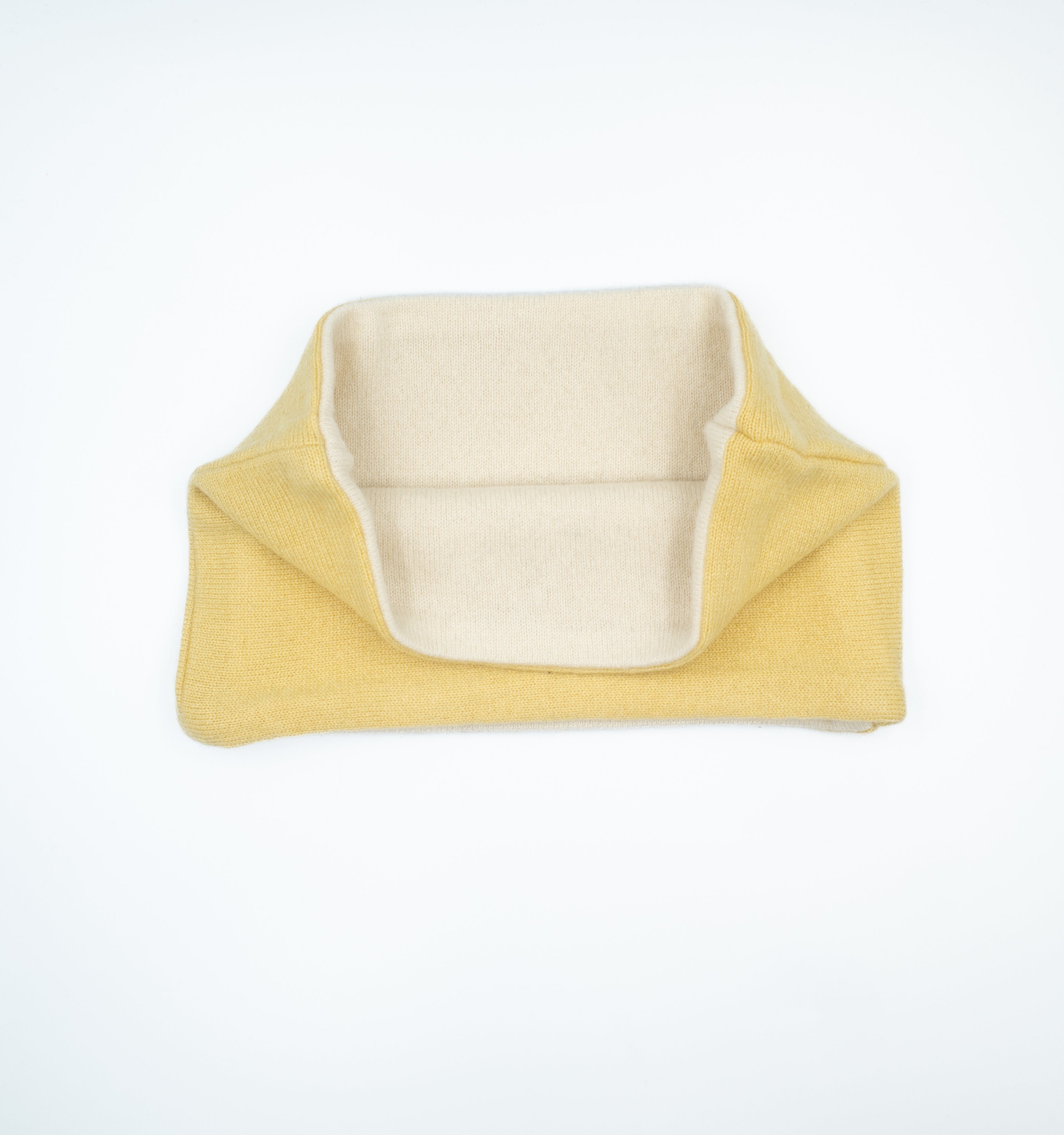 Lemon Yellow and Cream Neck Warmer