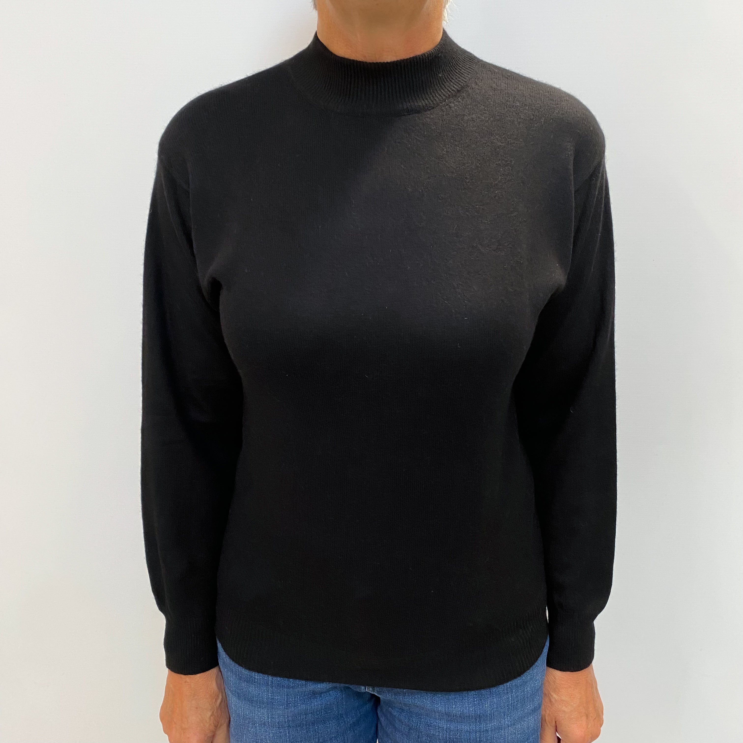 Black Cashmere Turtle Neck Jumper Medium