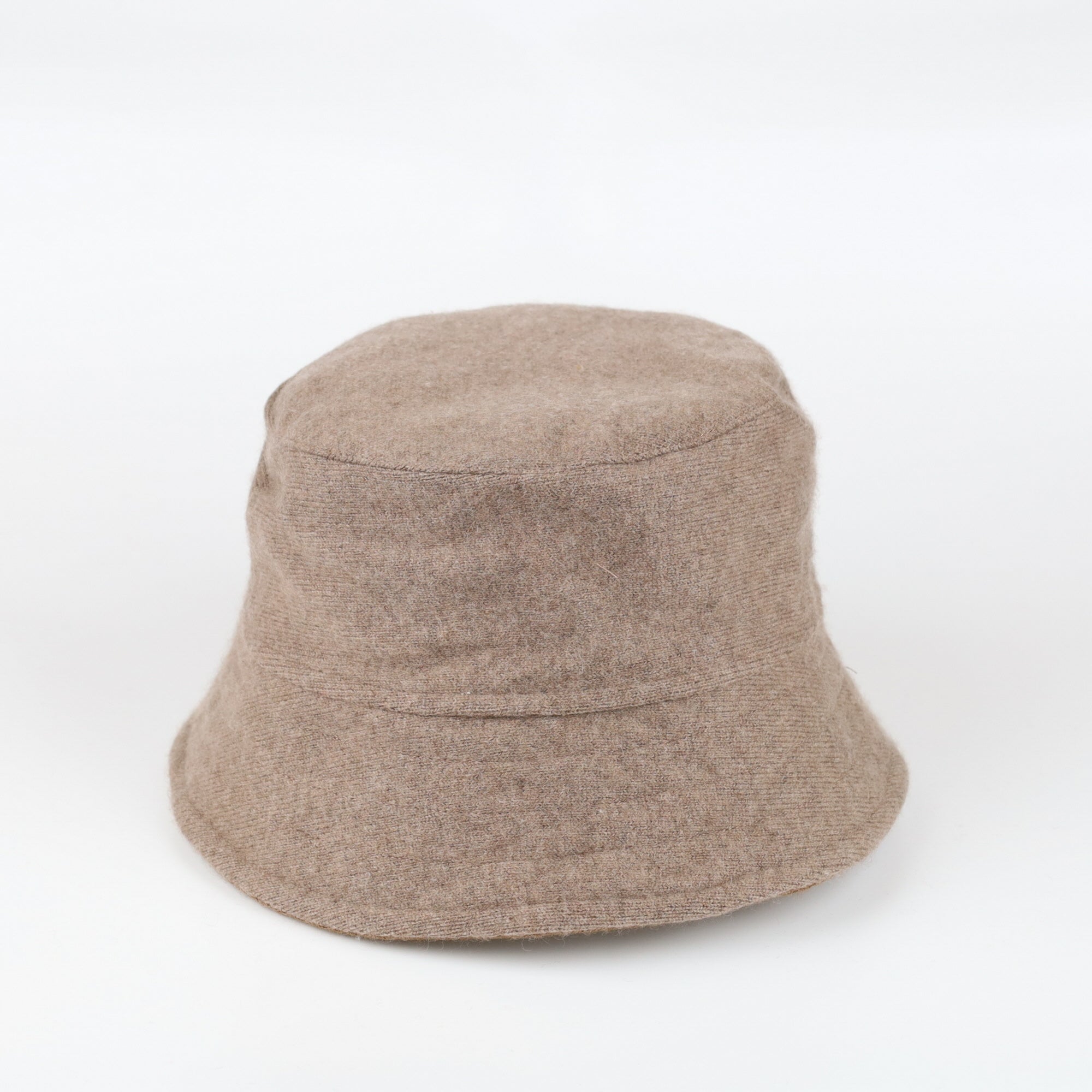 Chocolate Brown Cashmere Reversible Bucket Hat Small