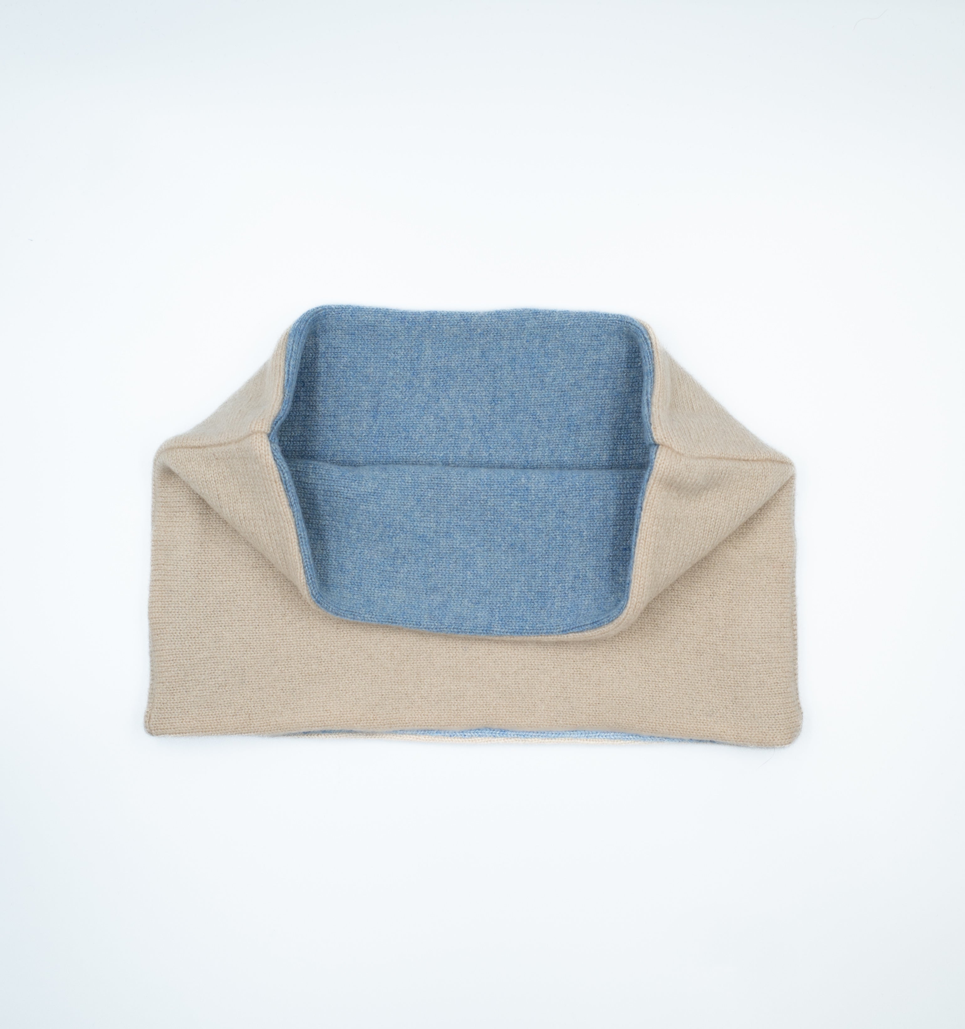 Blue and Oatmeal Neck Warmer