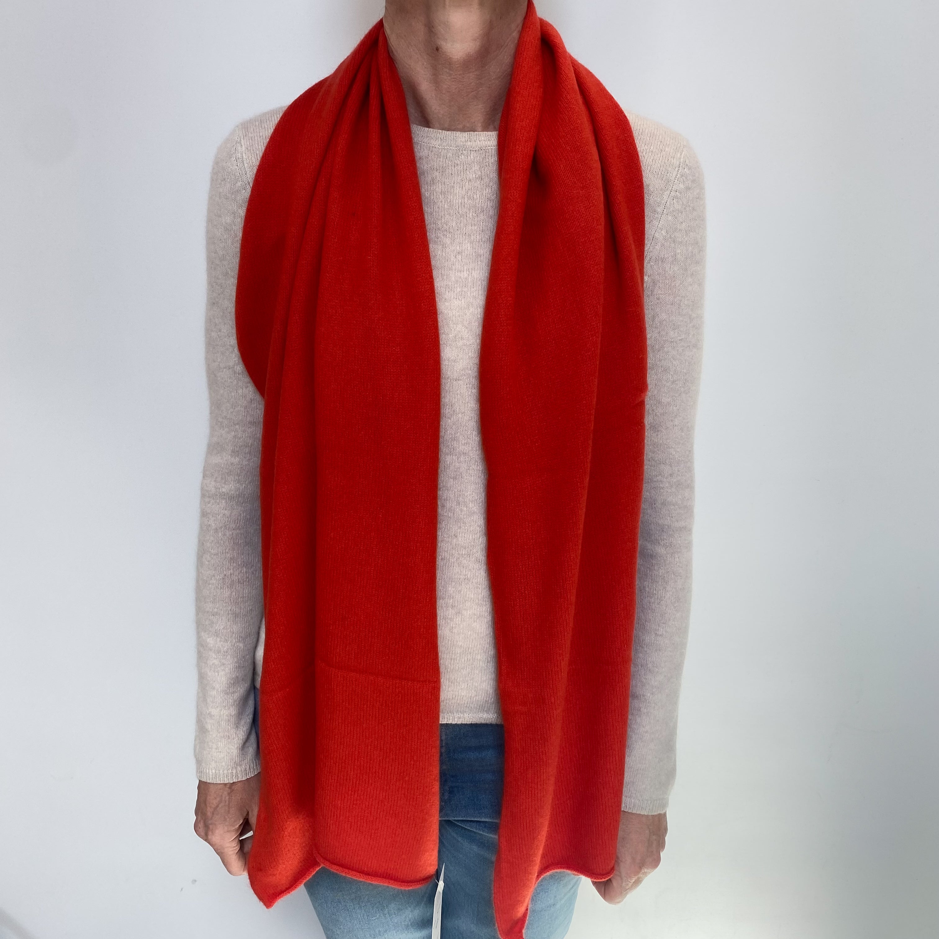 COS Tangerine Orange Cashmere Wrap