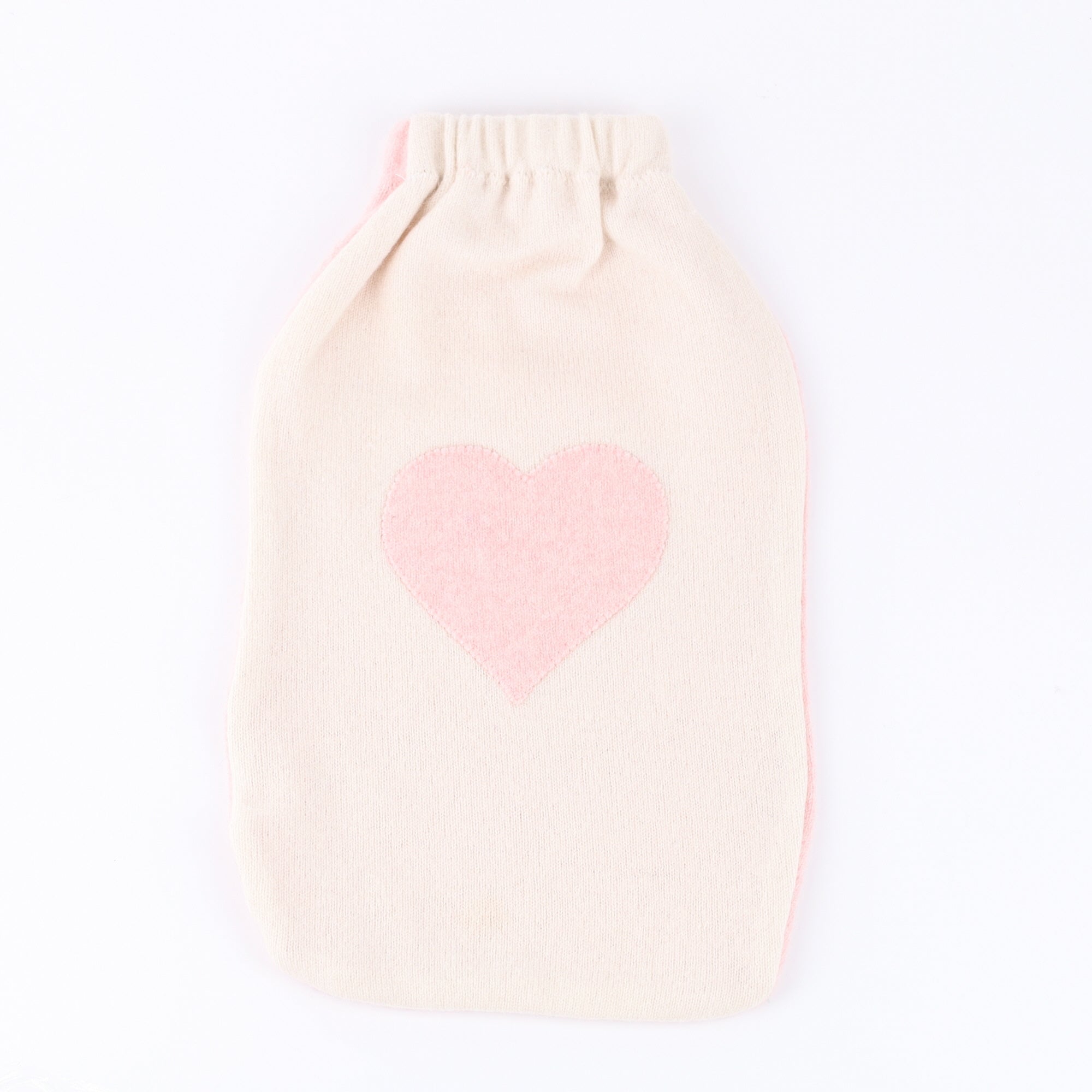 Vanilla Cream and Pink Cashmere Large Hot Water Bottle