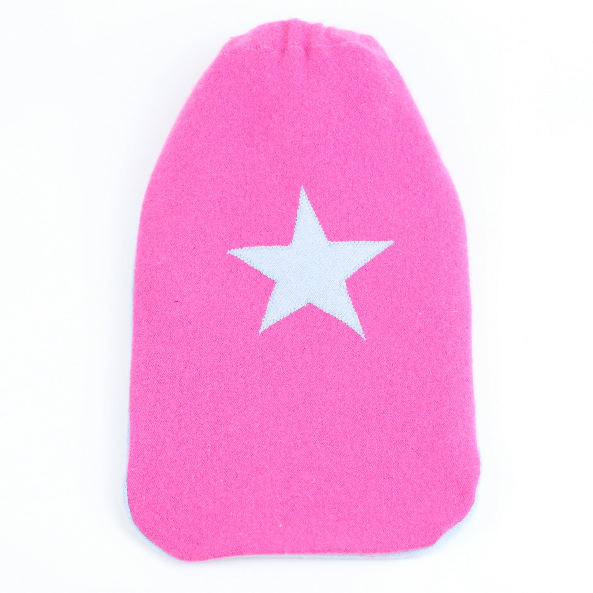 Hot Pink and Ice Blue Large Cashmere Hot Water Bottle