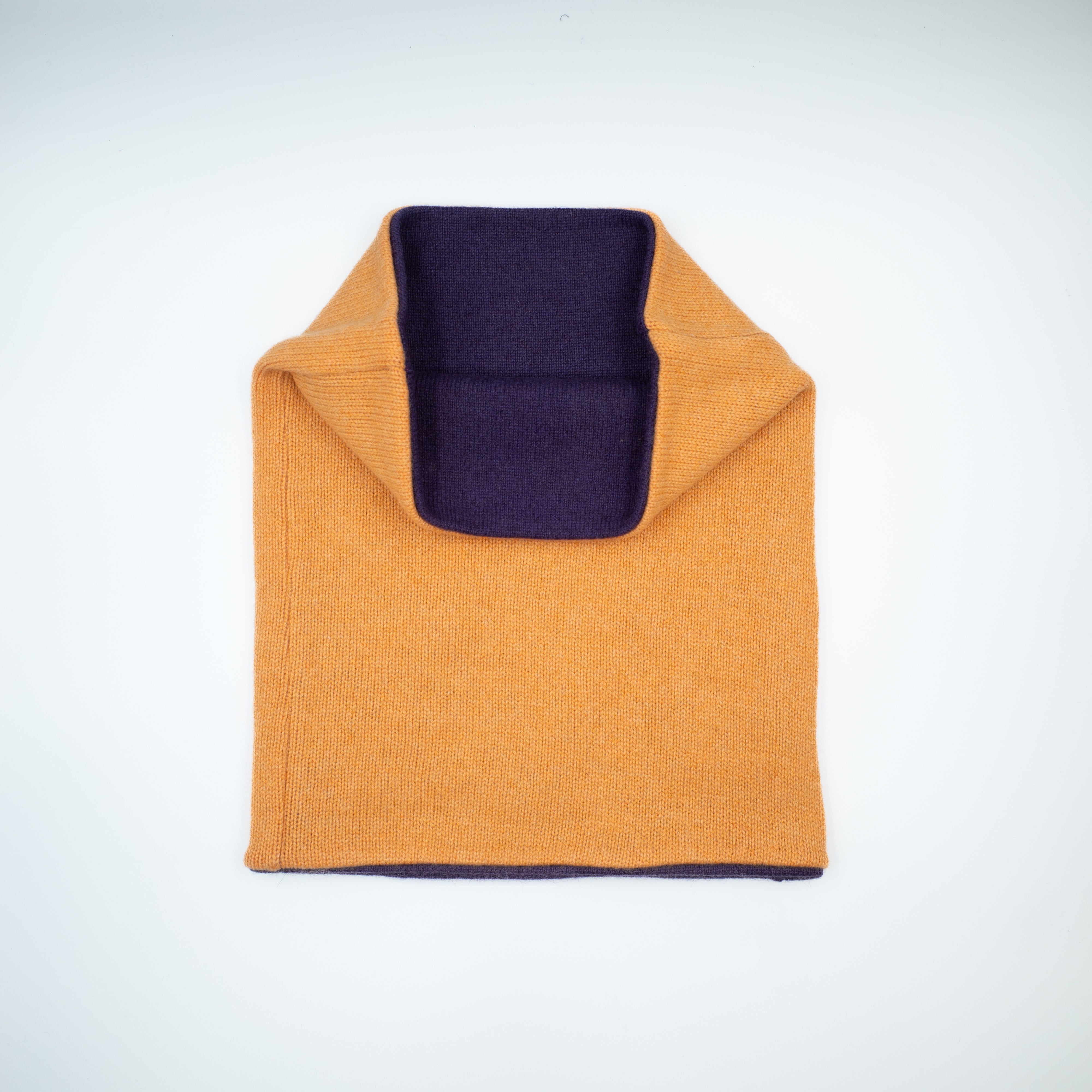 Imperial Purple and Cantaloupe Orange Luxury Double Layered Snood