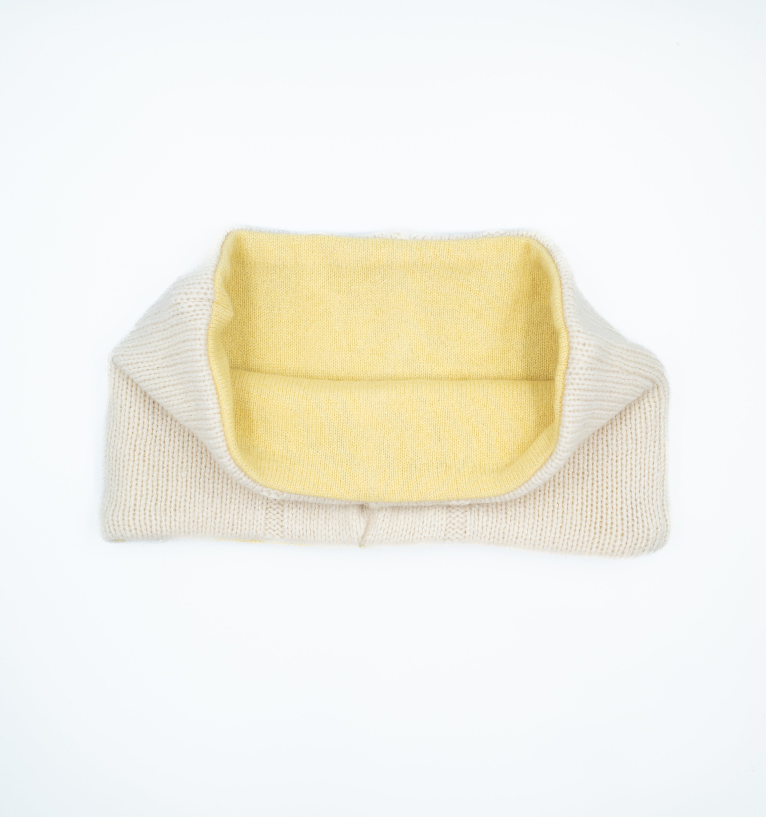 Cream Cable and Yellow Chunky Neck Warmer