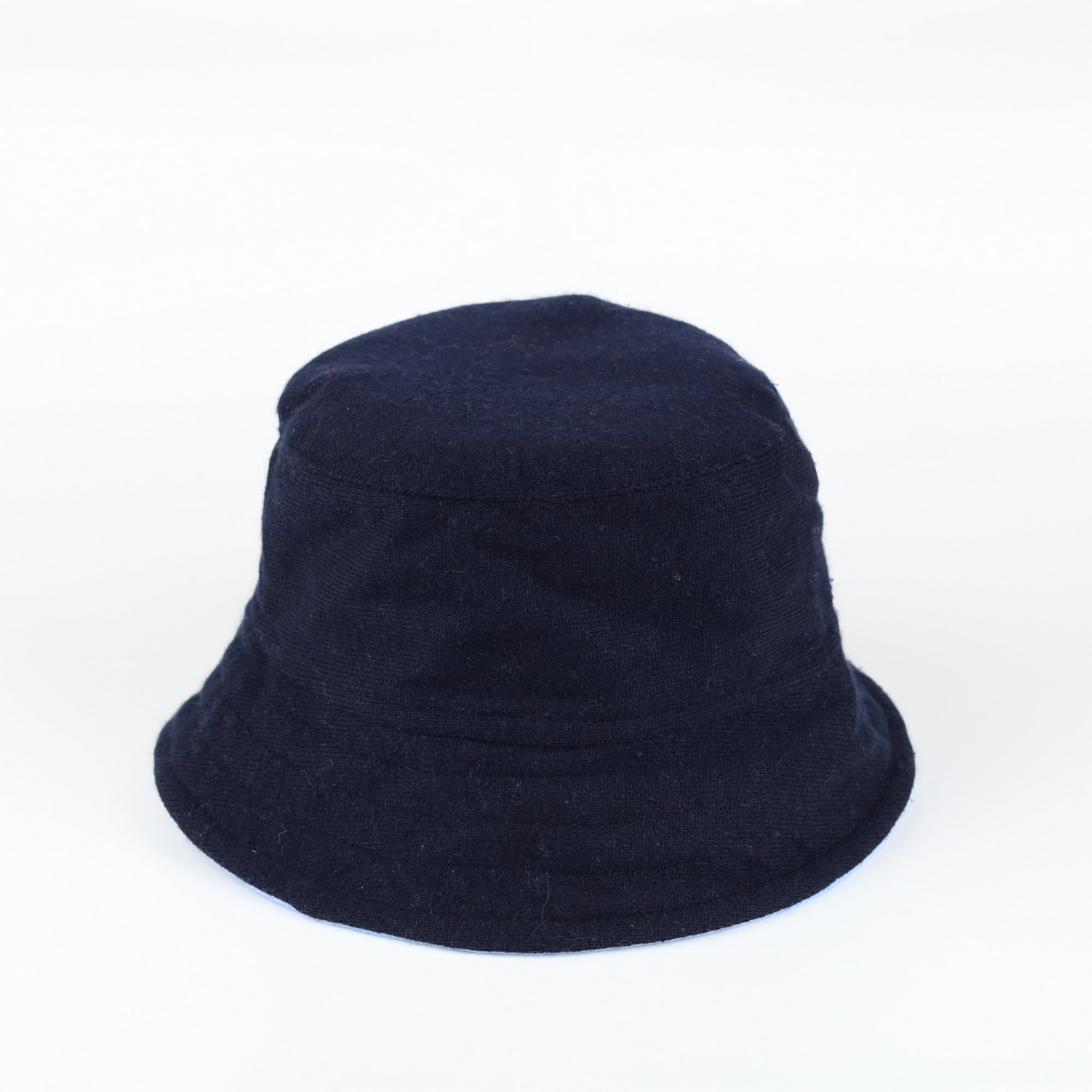 Opal Blue Cashmere Reversible Bucket Hat Small