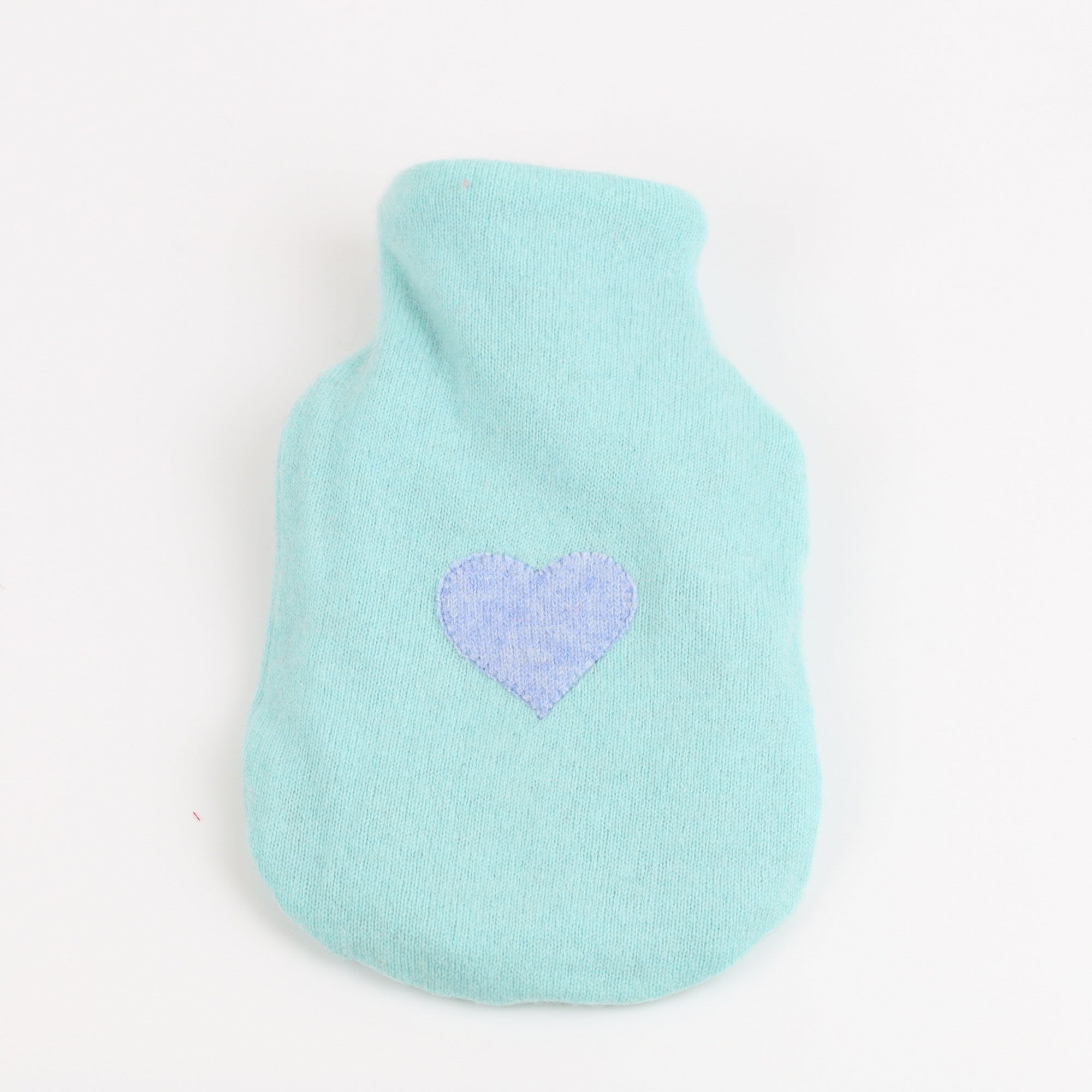 Mint Green and Blue Small Cashmere Hot Water Bottle