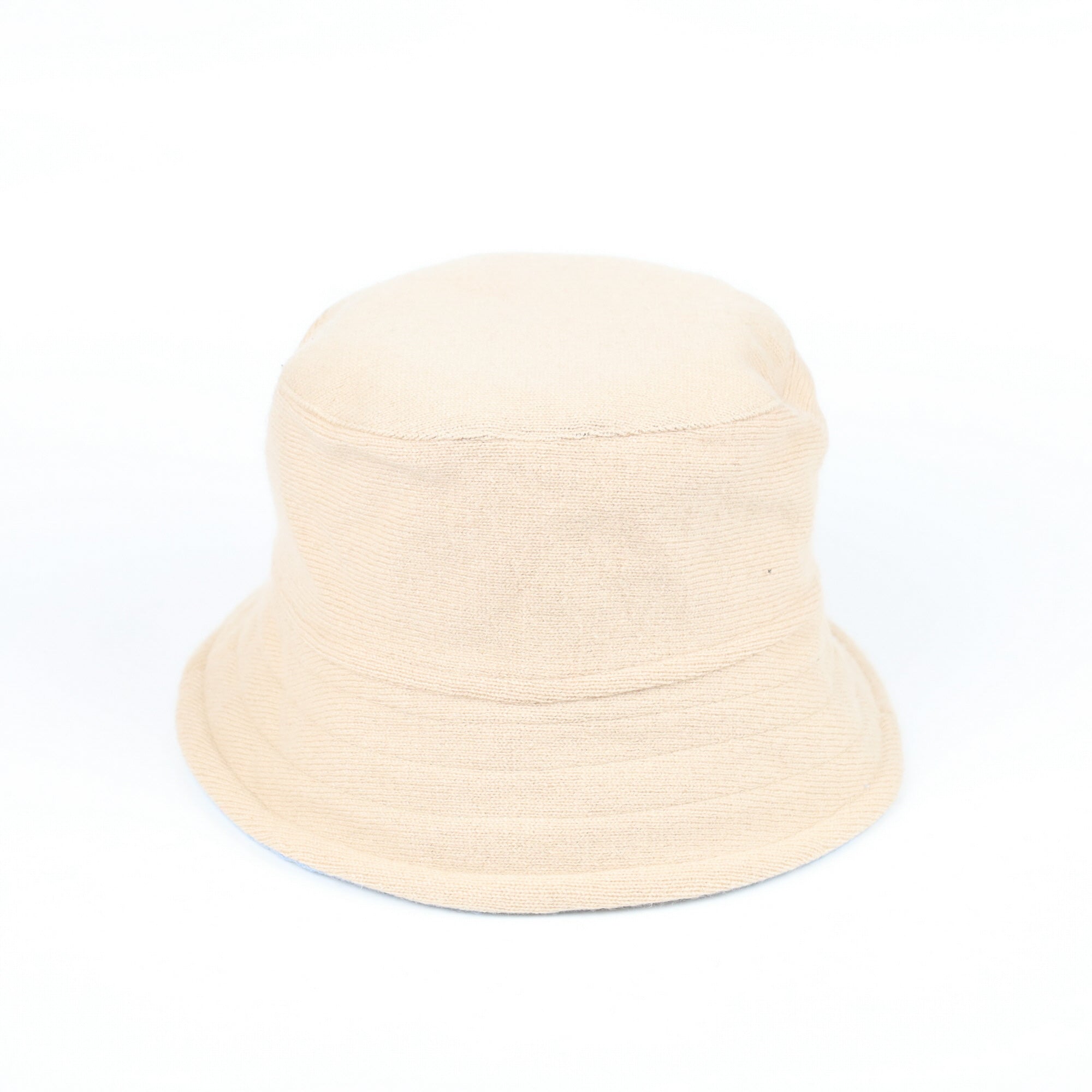 Nude Beige Reversible Cashmere Bucket Hat Medium