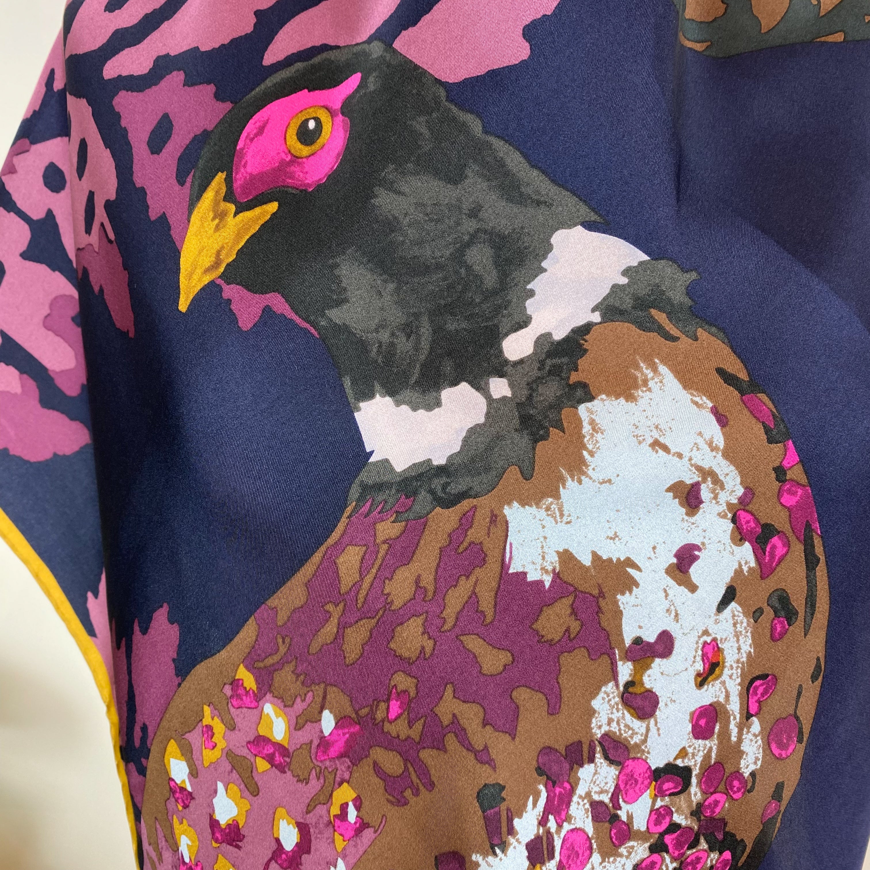 Joules Pheasant Design Silk Scarf