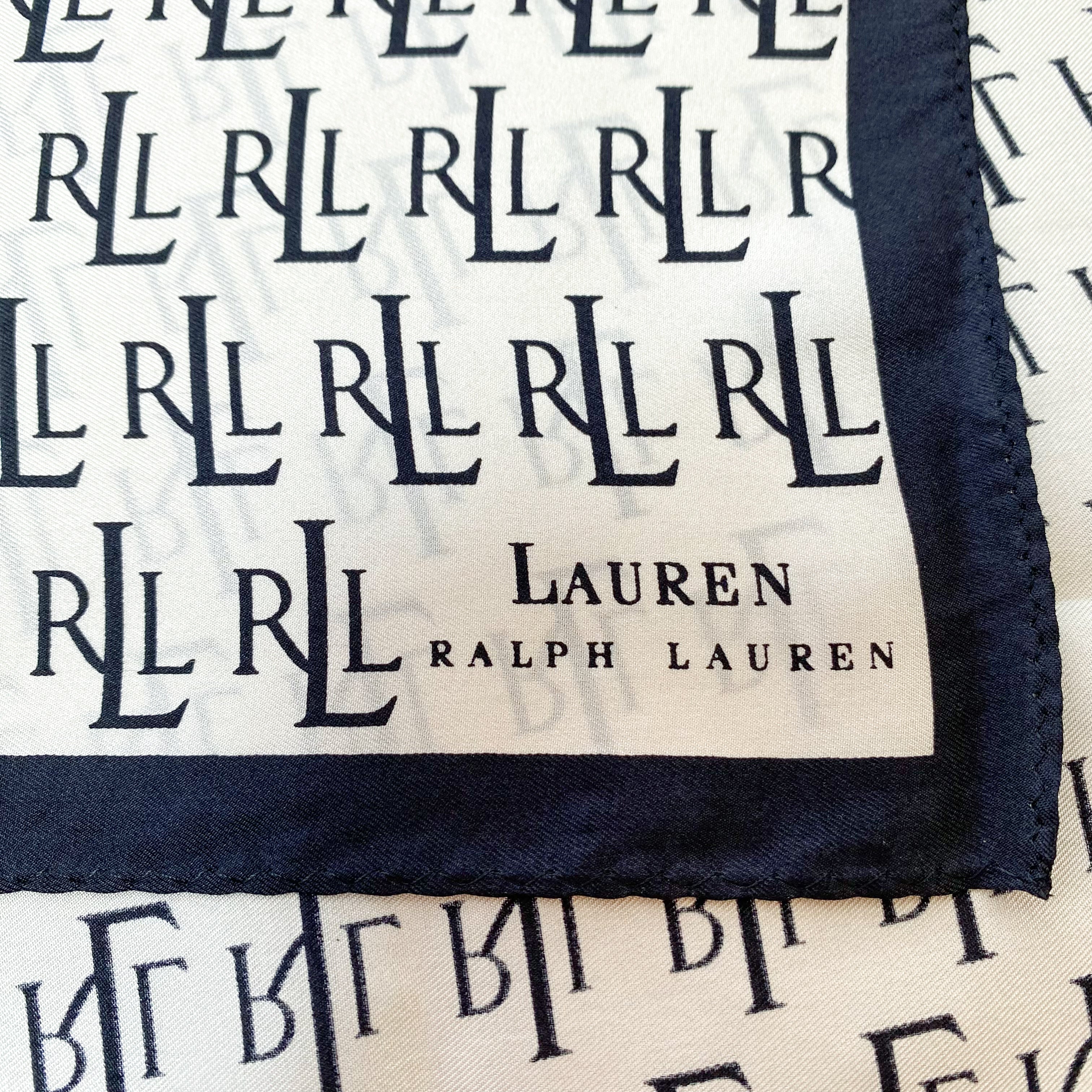 Ralph Lauren Logo Design Silk Scarf