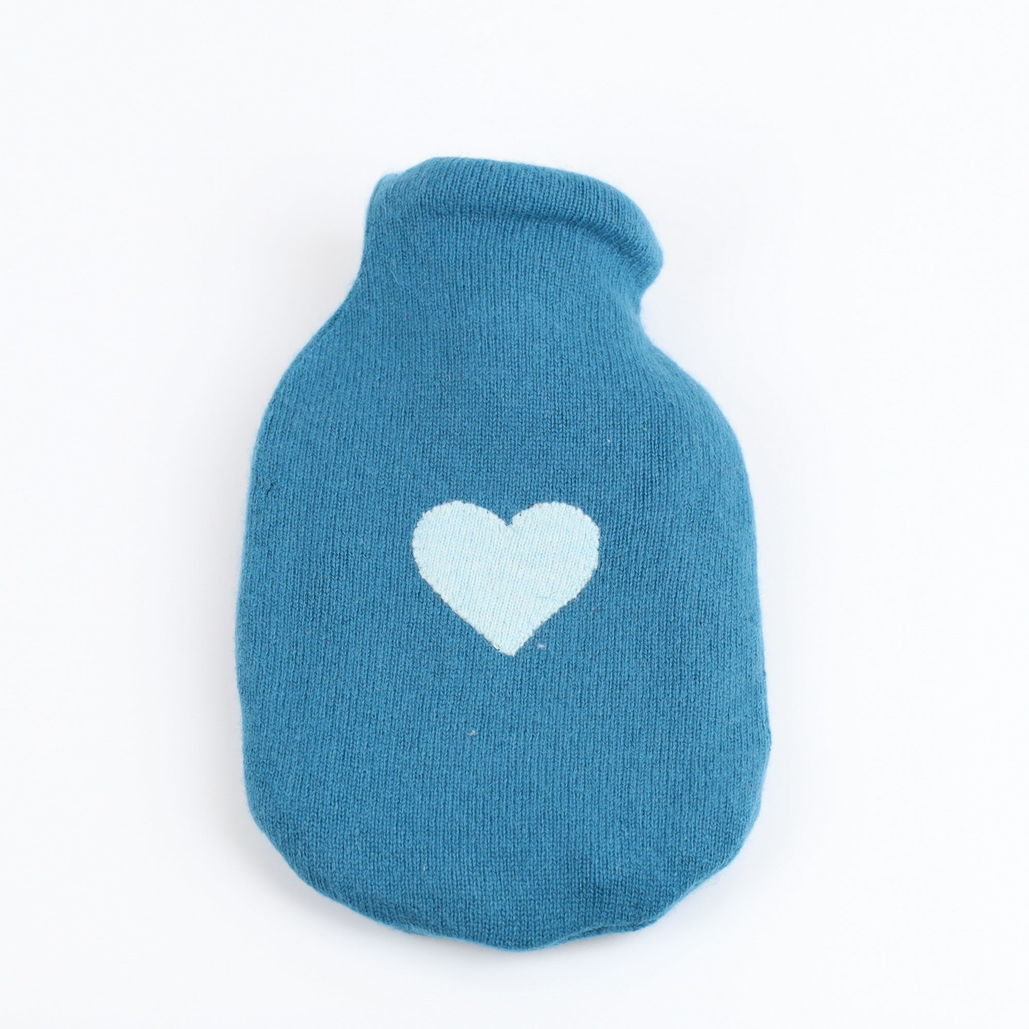 Teal and Opal Blue Small Cashmere Hot Water Bottle