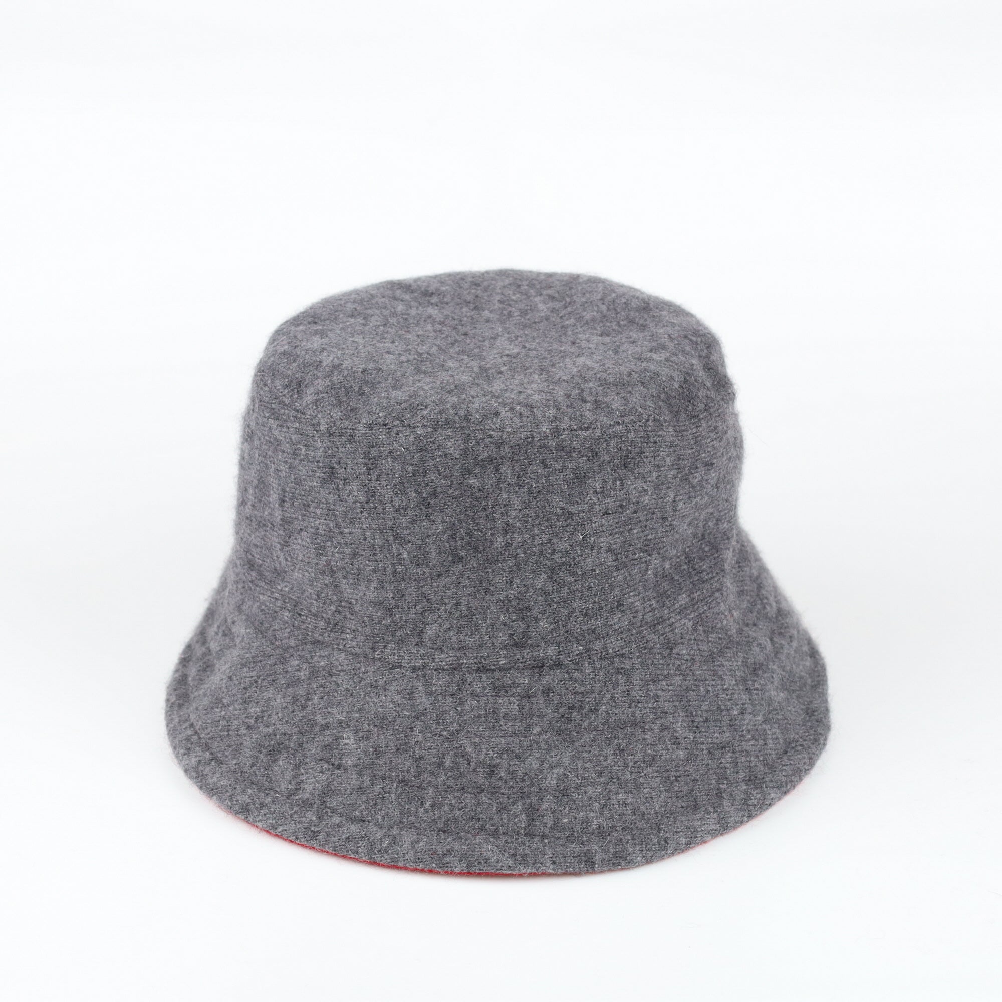 Slate Grey Reversible Cashmere Bucket Hat Small