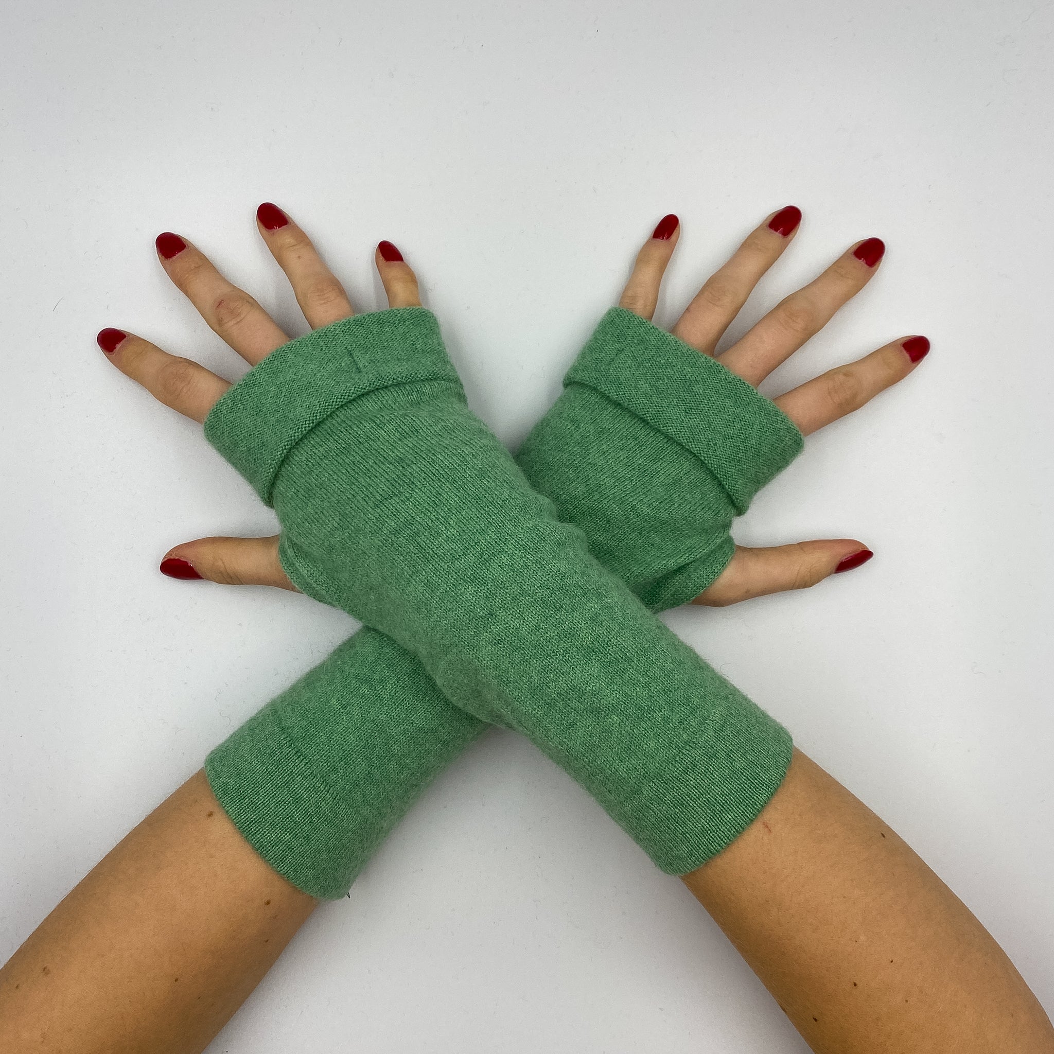 Cactus Green Fingerless Gloves