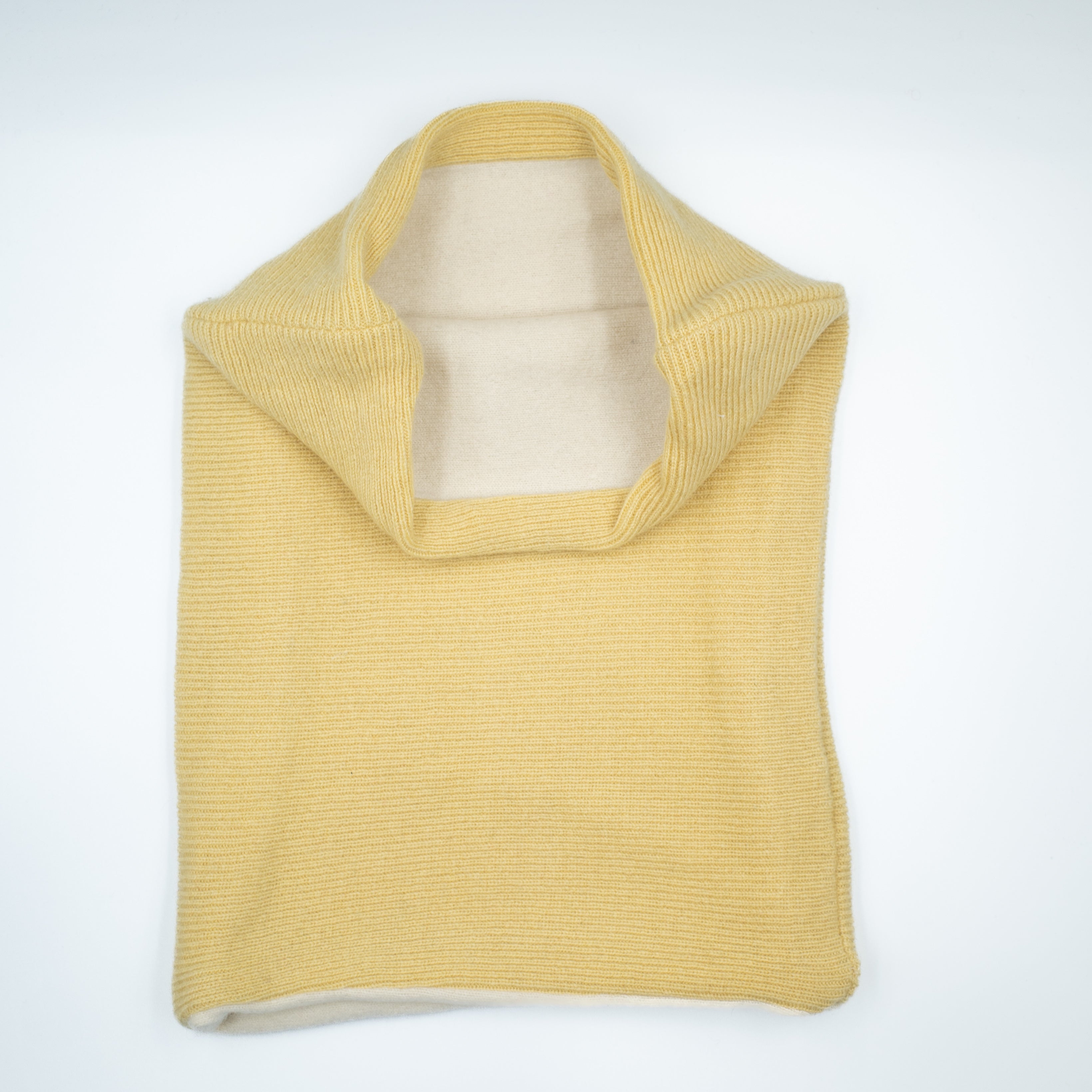 Flaxen Yellow and Cream Luxury Double Layered Snood