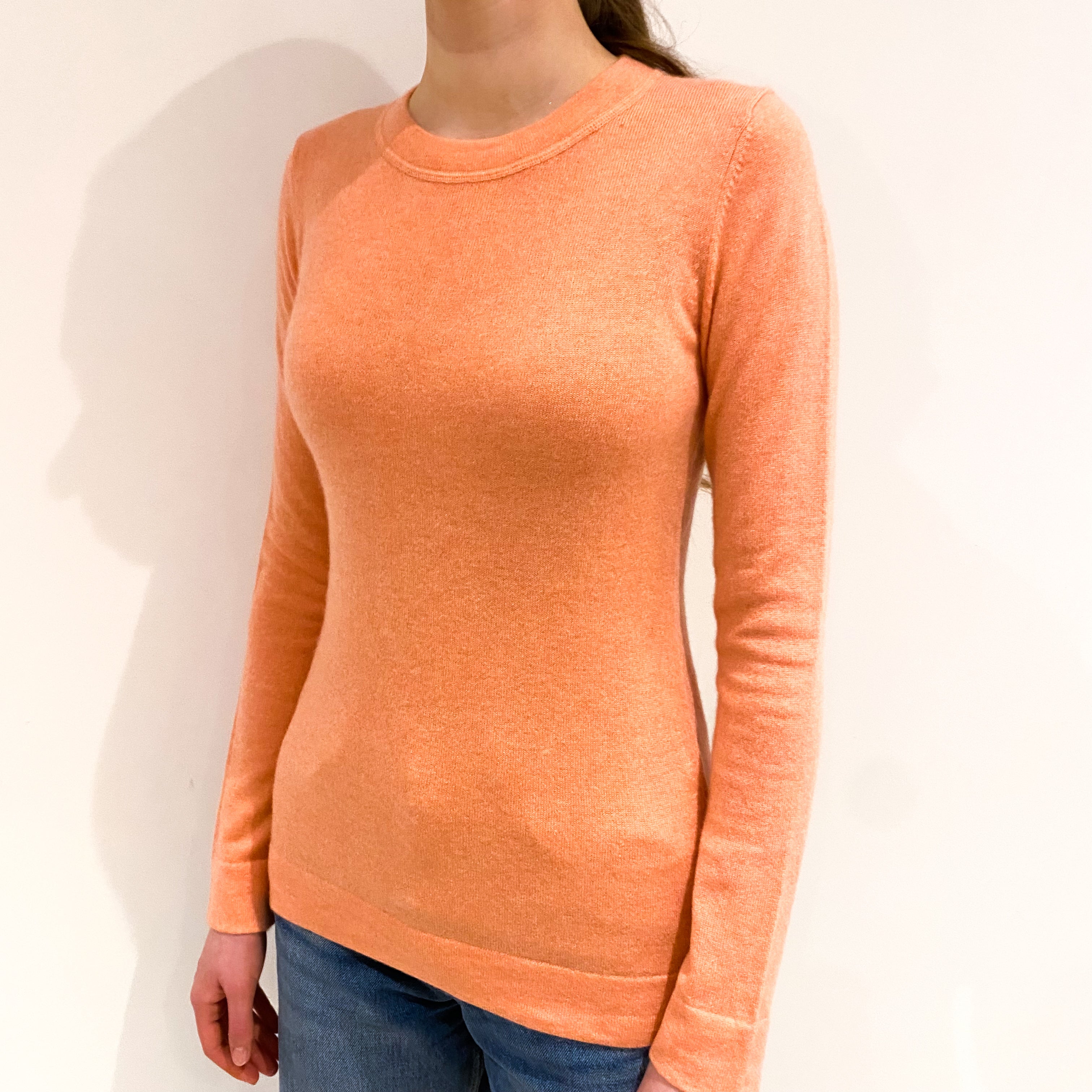 Peach Pink Crew Neck Jumper Extra Small